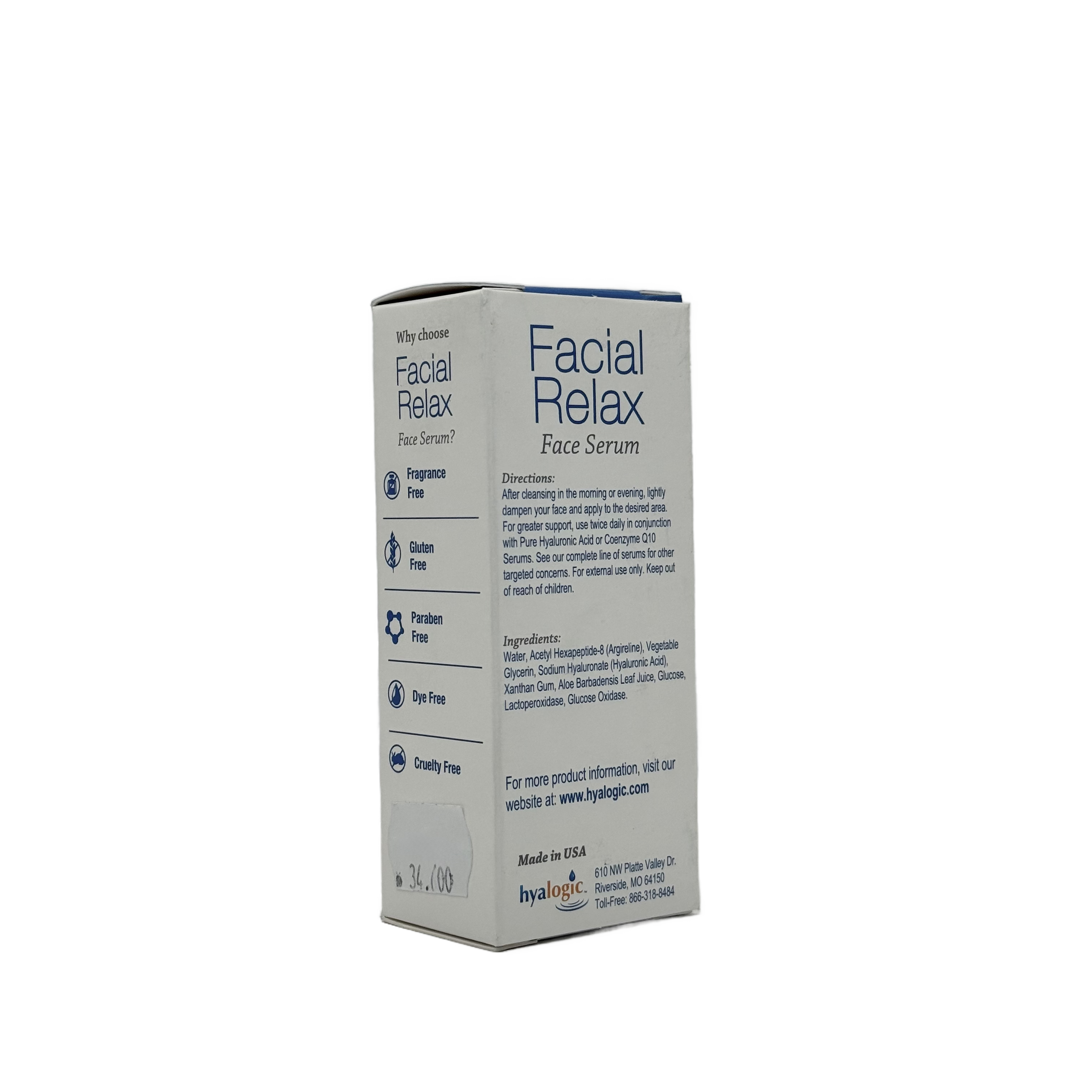 Hyalogic Facial Relax Serum 30ml - هايالوغيك فيشال ريلاكس سيروم 30 مل