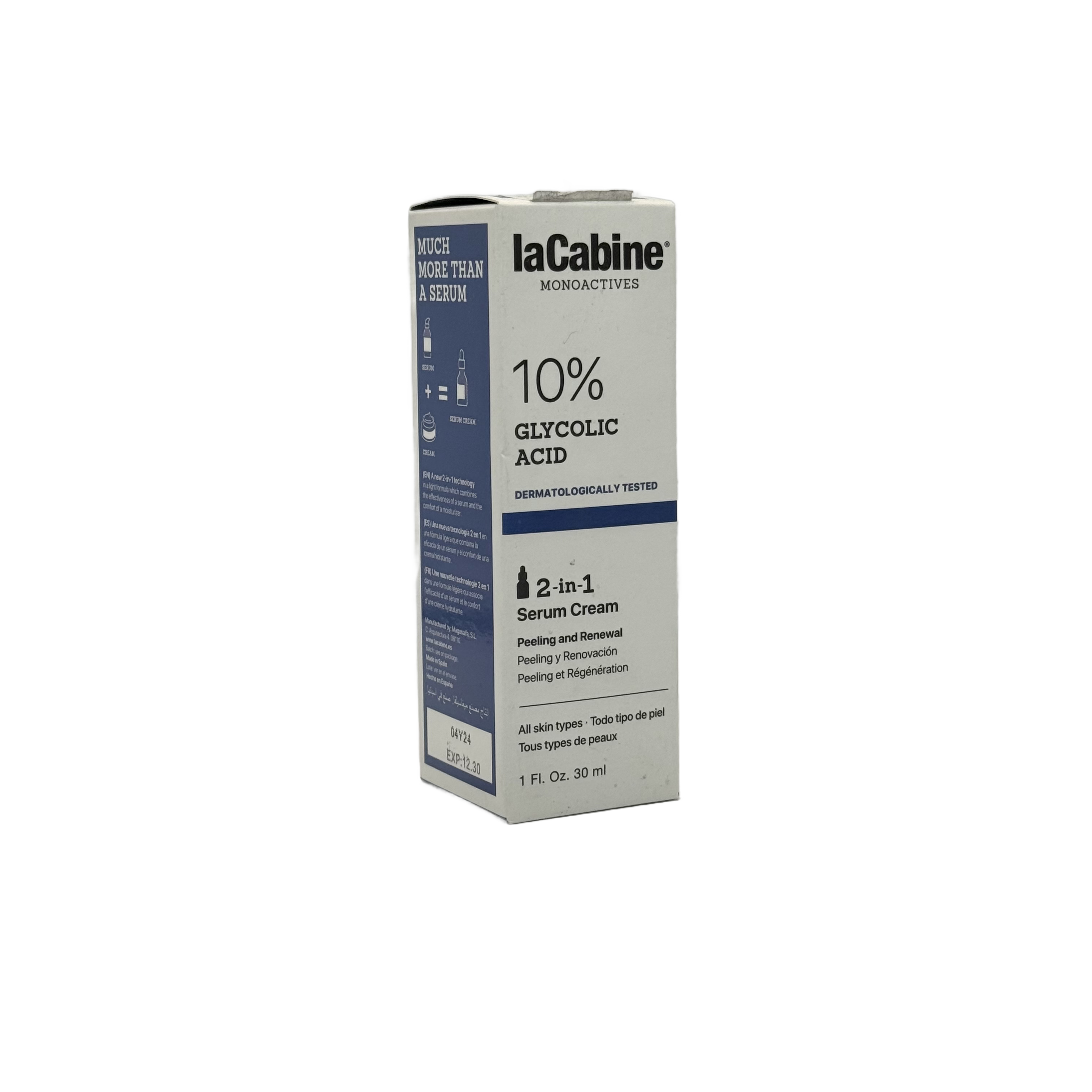 LaCabine Glycolic Acid 10% Serum Cream 30ml - لاكابين جليكوليك اسيد 10 بالمئة سيروم كريم 30 مل