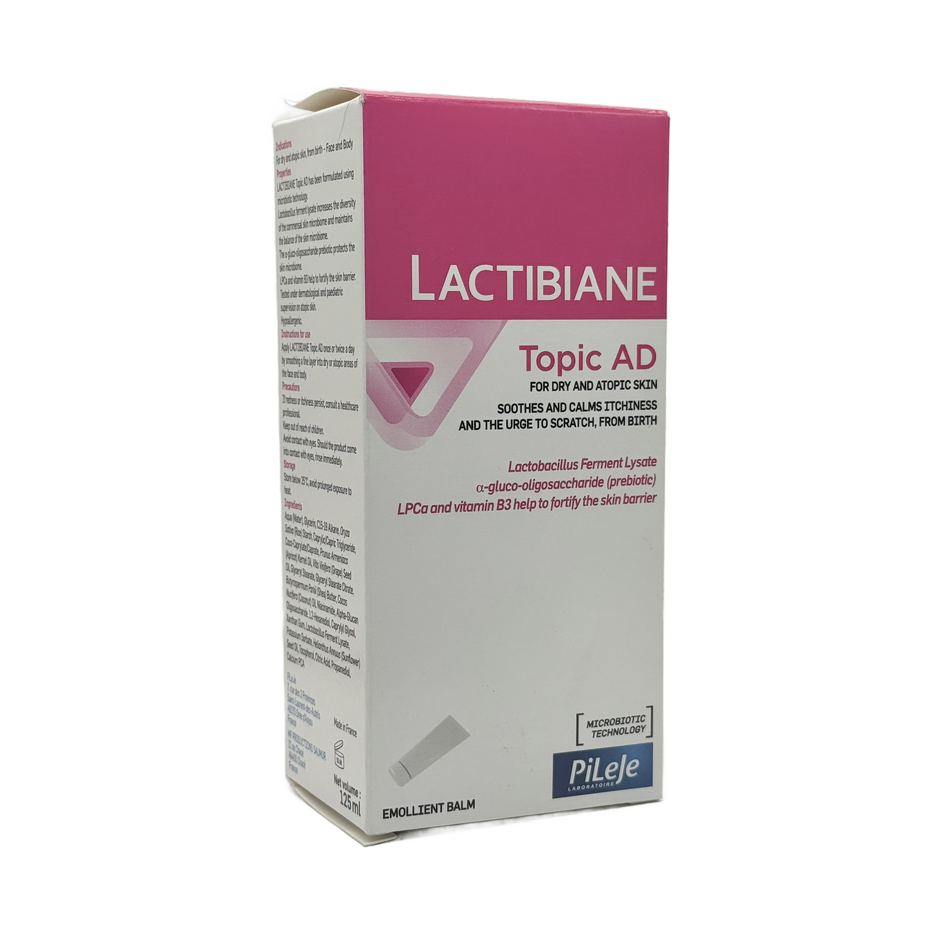 LACTIBIANE Topic AD Emollient Balm 125ml - لاكتيبيان توبك ايه دي بلسم مرطب للبشرة الجافة 125 مل