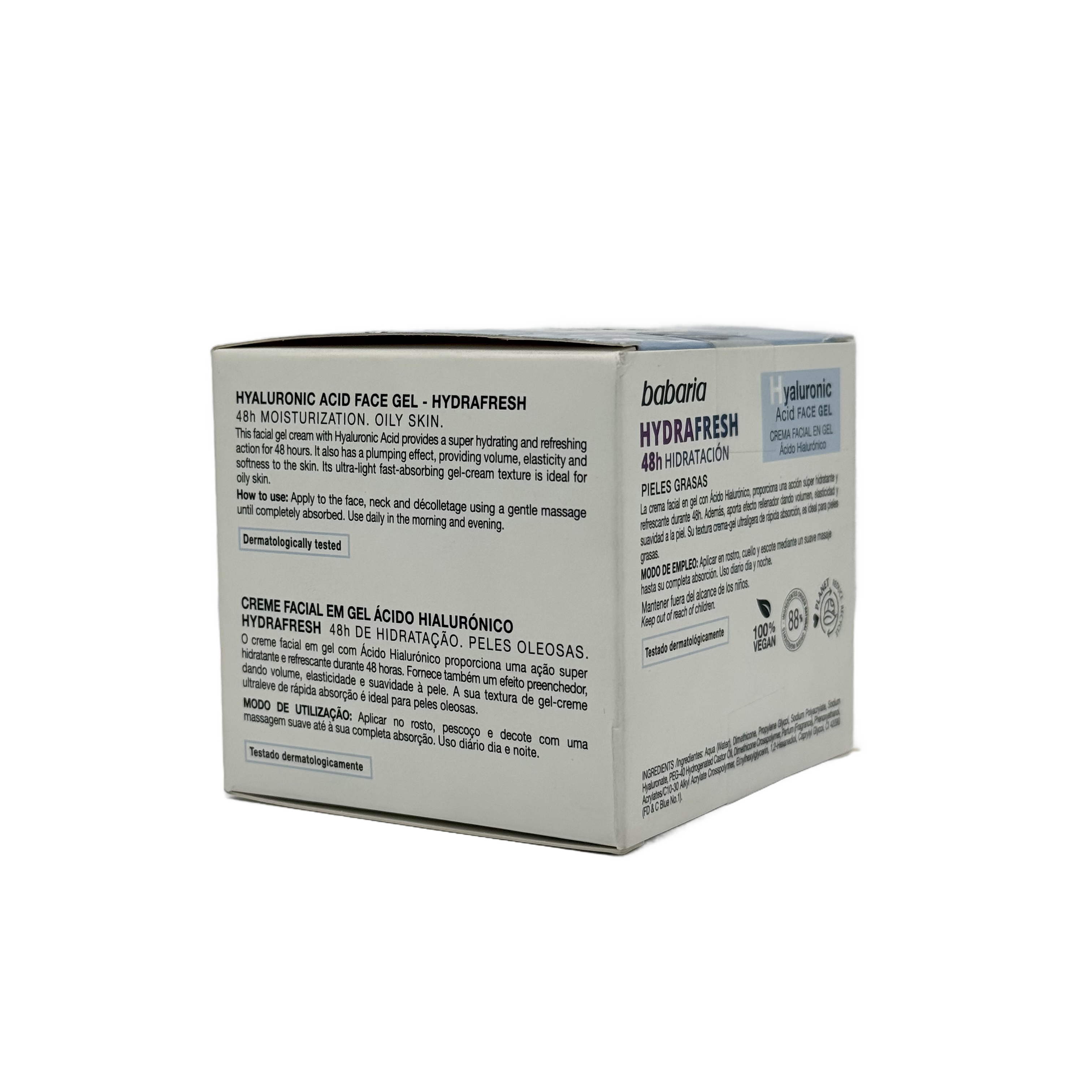 Babaria Hydra Fresh Hyaluronic Acid Cream Gel 50ml - باباريا هايدرا فريش كريم جل بحمض الهيالورونيك 50 مل