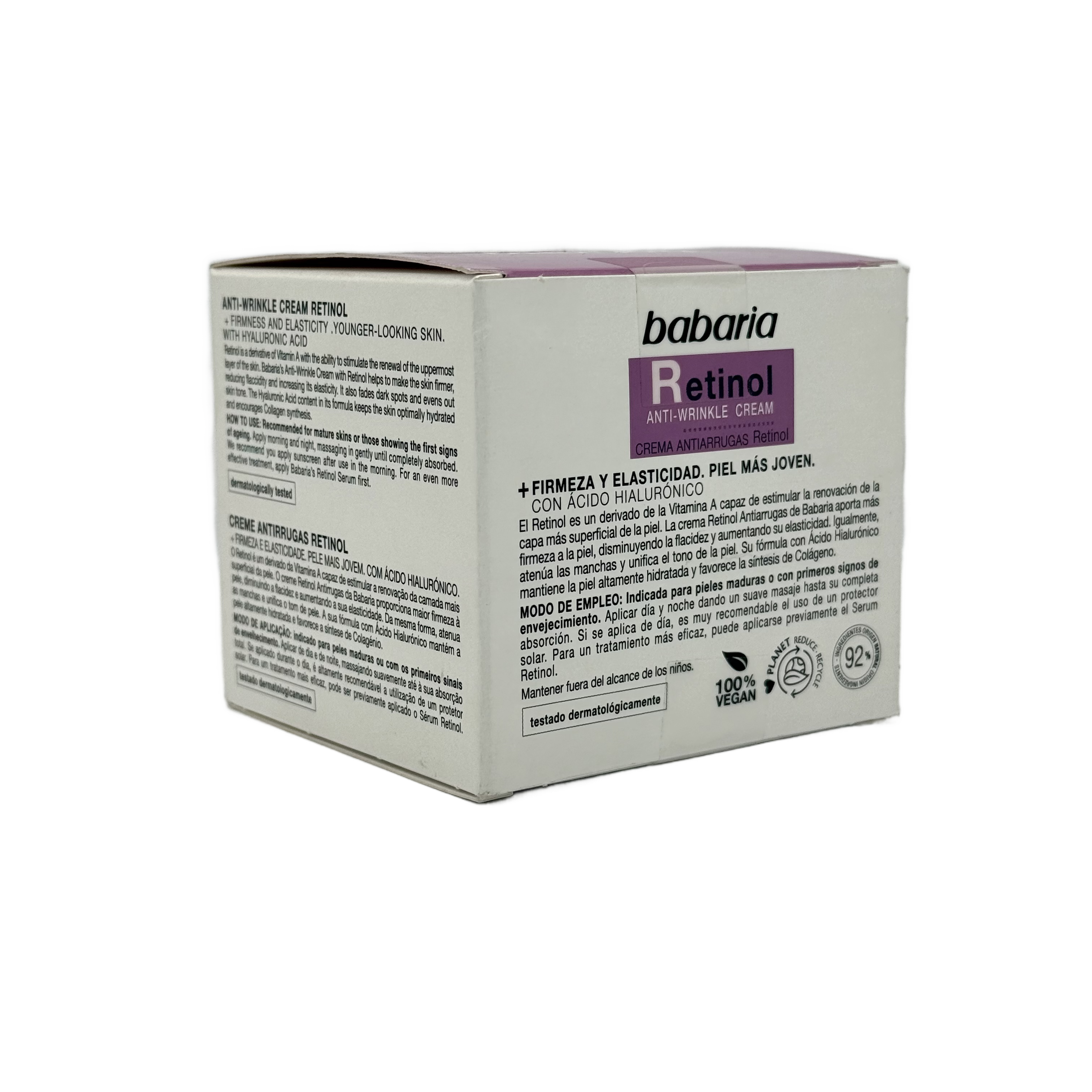 Babaria Retinol Anti Wrinkle Face Cream 50ml - باباريا كريم ريتينول مضاد للتجاعيد للوجه 50 مل