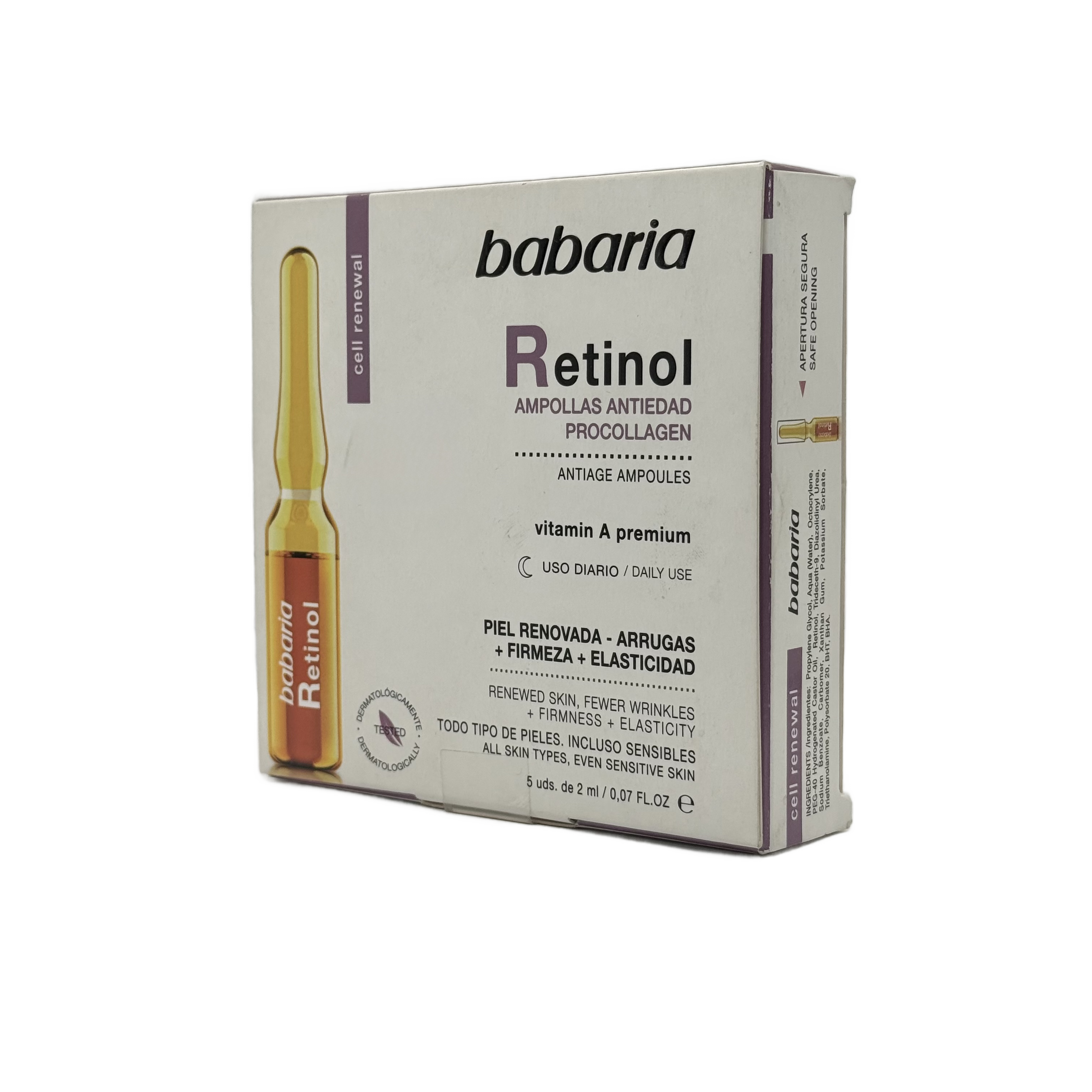 Babaria Retinol Ampoules 5x2ml - باباريا أمبولات الريتينول 5×2 مل