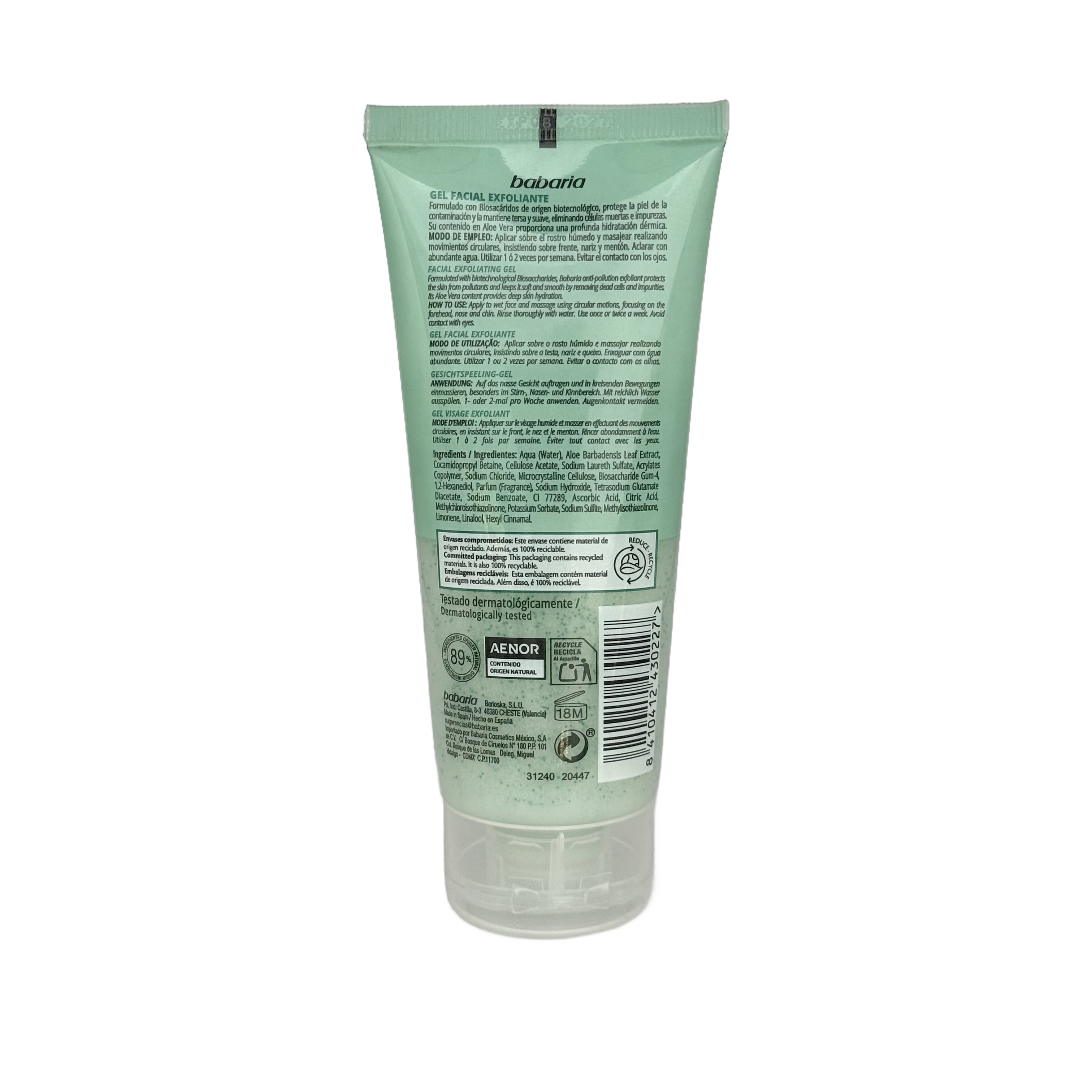 Babaria Gel Facial Exfoliante 100 ml - باباريا جل مقشر للوجه 100 مل