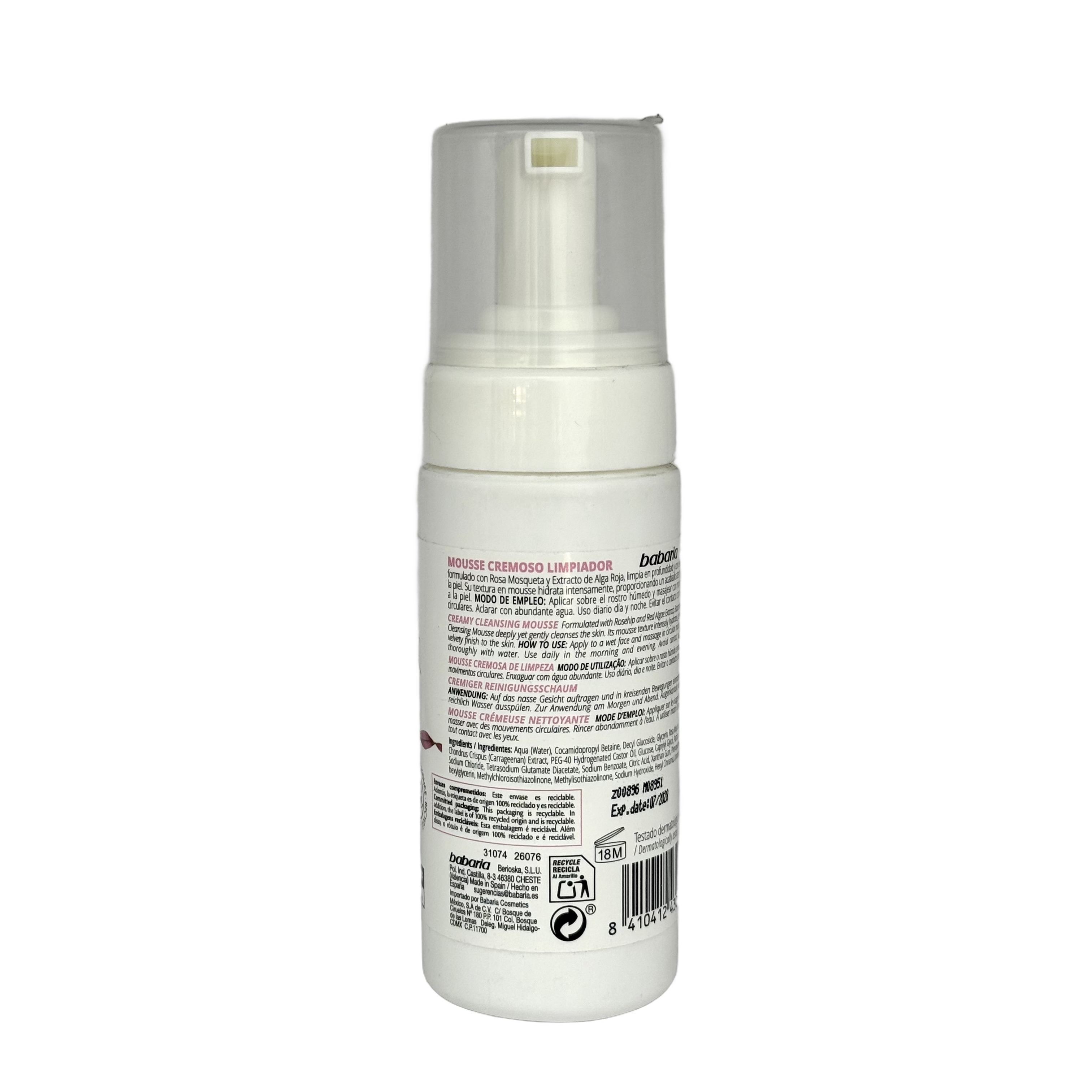 Babaria Mousse Cremoso Limpiador 150 ml - باباريا موس منظف كريمي 150 مل