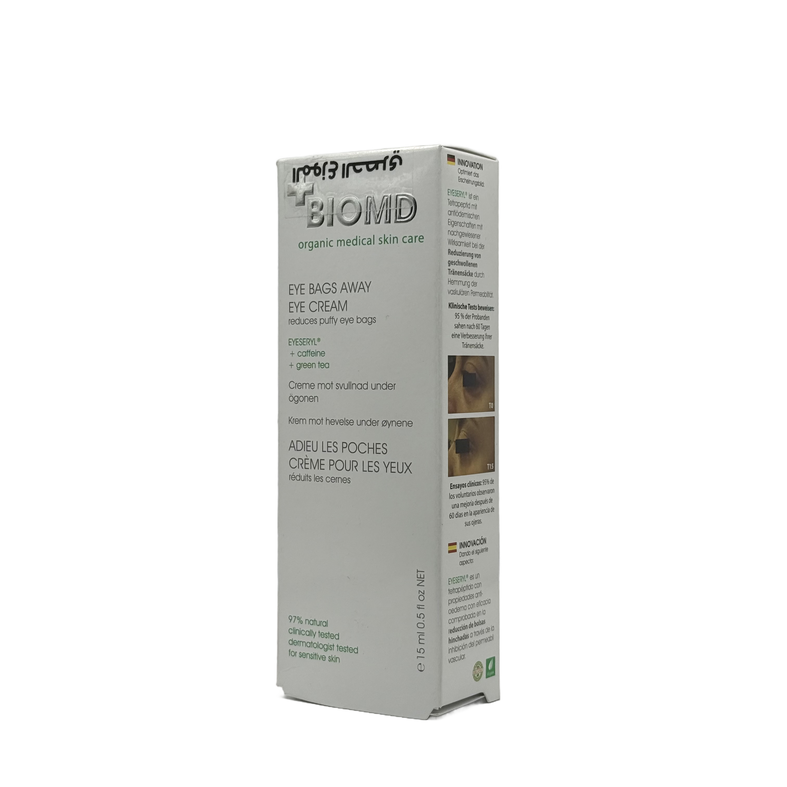 BIOMD Eye Bags Away Eye Cream 15 ml - بيومد كريم إزالة انتفاخات تحت العين 15 مل