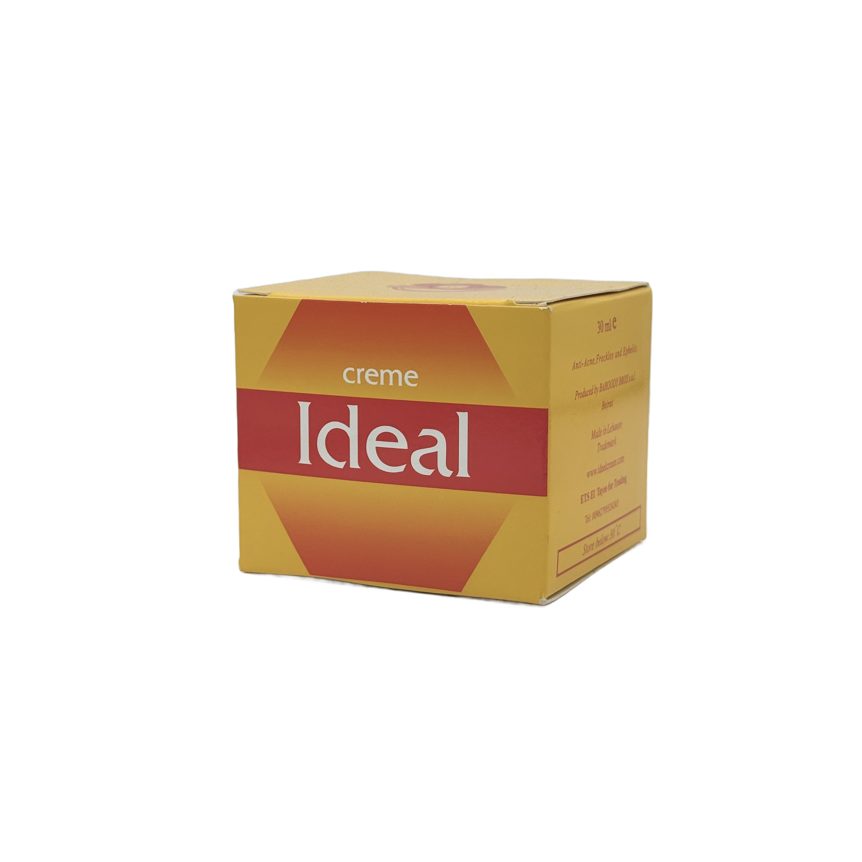 Ideal Cream For Anti Acne Freckles and Ephelis 30 ml - آيديل كريم مضاد لحب الشباب والنمش والكلف 30 مل