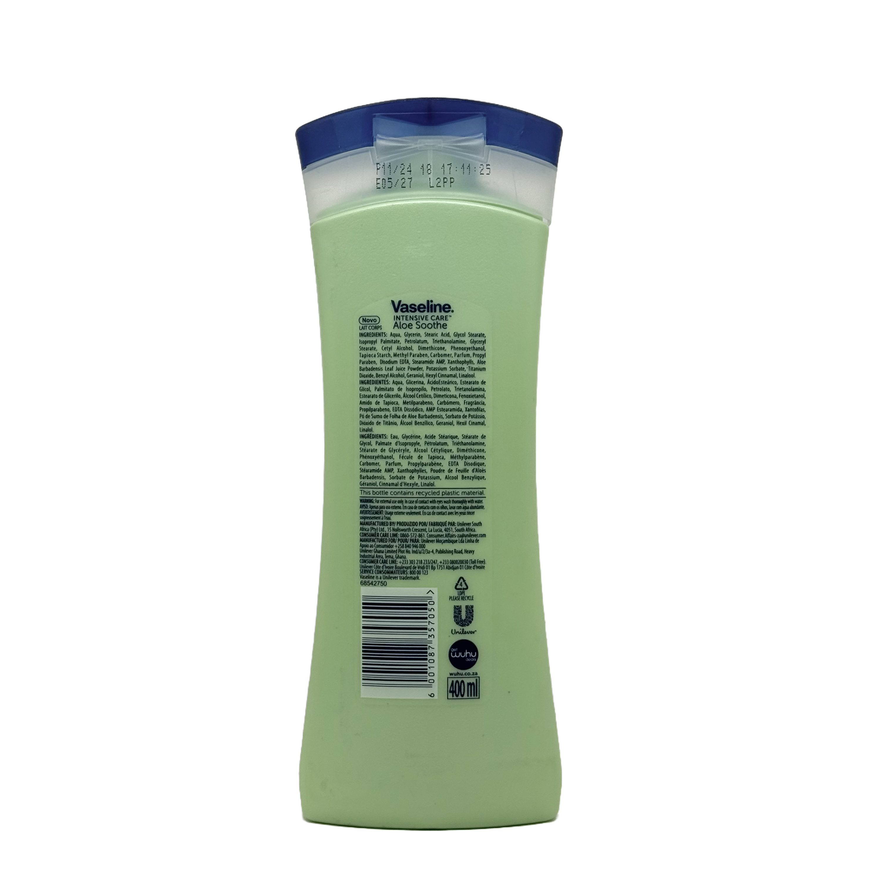 Vaseline Aloe Soothe Lotion 400 ml - لوشن فازلين ألو سوذ بالألوفيرا 400 مل