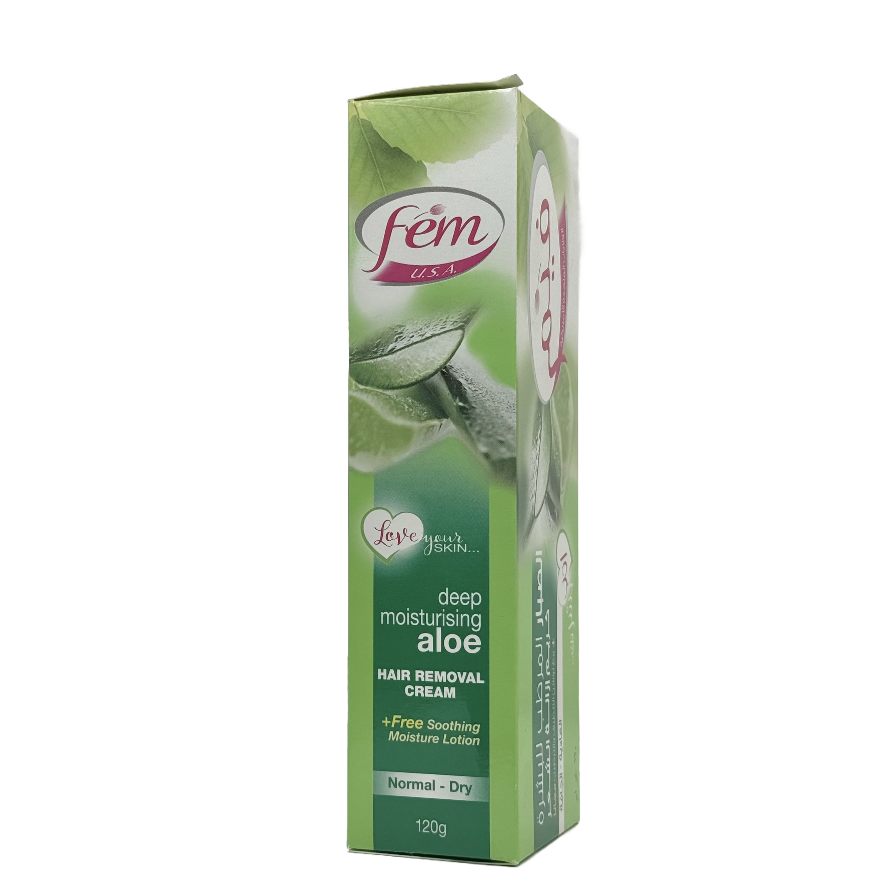 Fem Aloe Vera Hair Removal Cream 120 g - كريم فيم لإزالة الشعر بالألوفيرا 120 غ