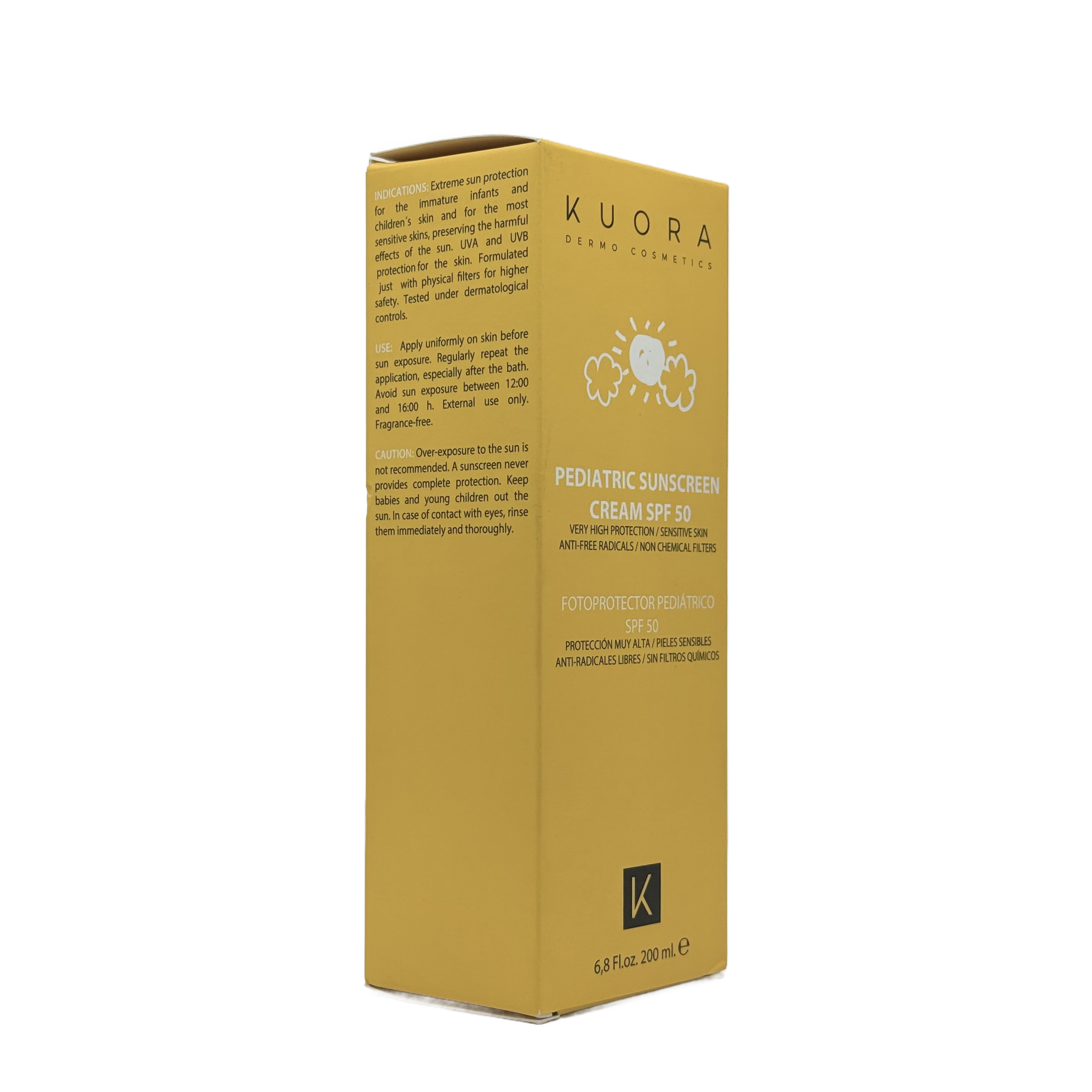 Kuora Pediatric Sunscreen SPF 50+ 200ml - كيورا واقي شمس للأطفال SPF 50+ 200 مل