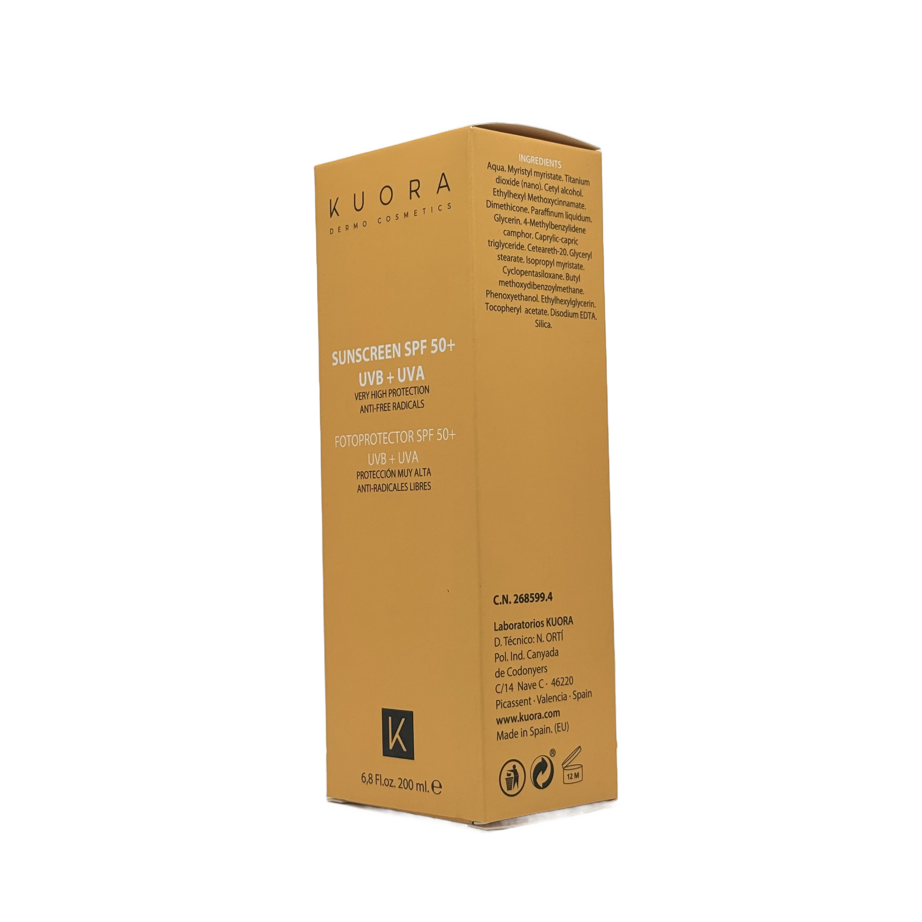 Kuora Sunscreen SPF 50+ 200ml - كيورا واقي شمس SPF 50+ 200 مل