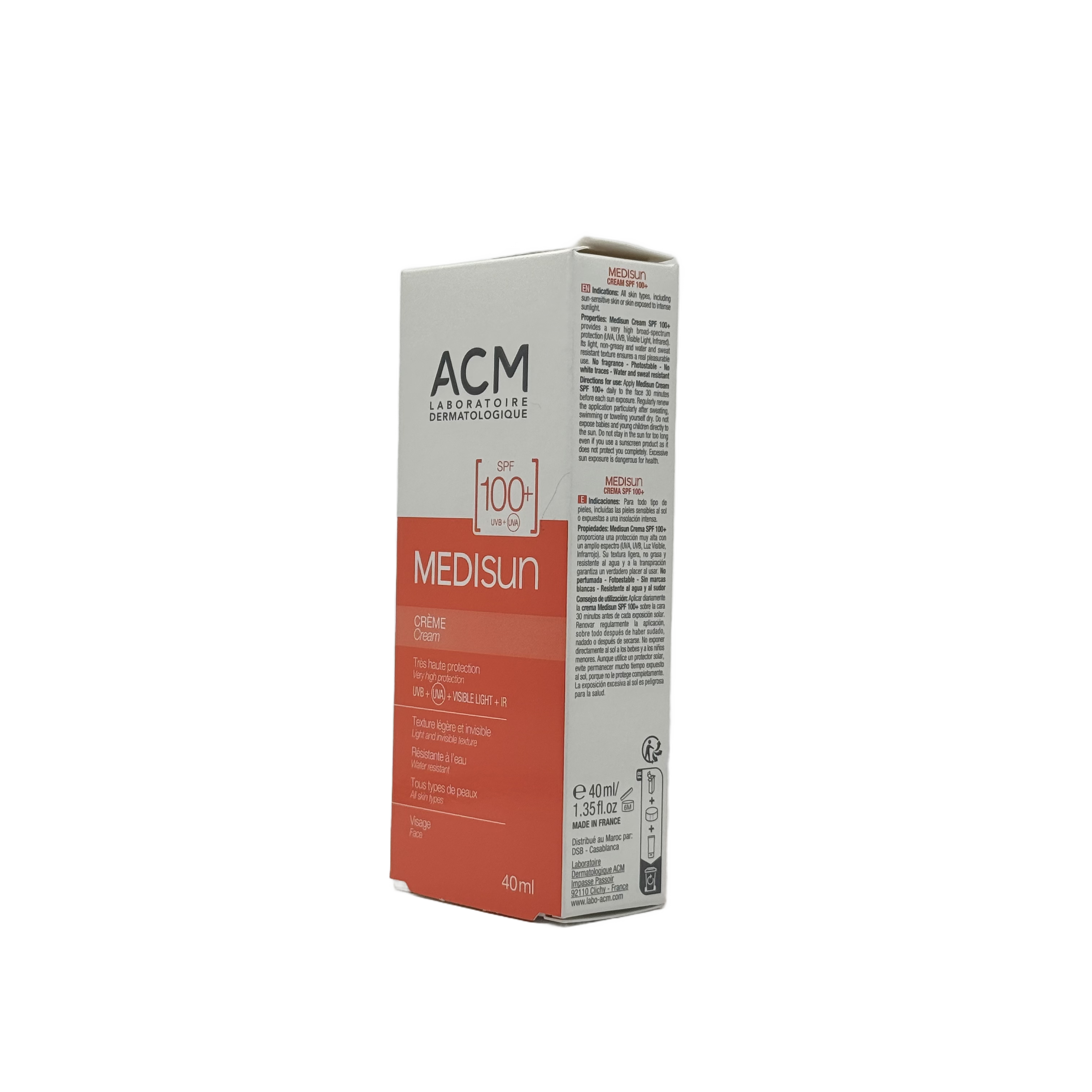 ACM Medisun Invisible Sunscreen Cream SPF 50+ 40ml - اي سي ام ميديسن كريم واقي شمس غير مرئي SPF 50+ 40 مل