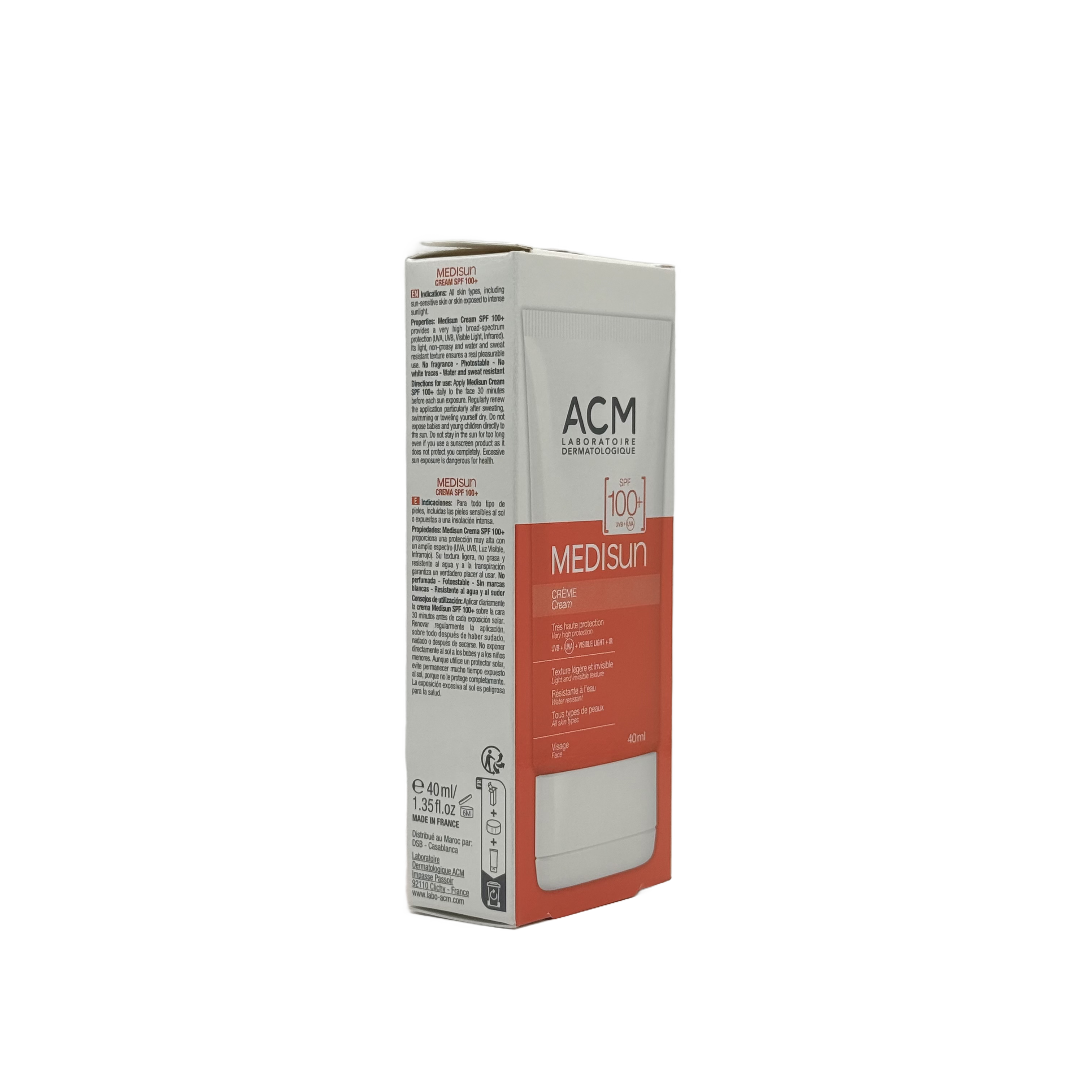 ACM Medisun Invisible Sunscreen Cream SPF 50+ 40ml - اي سي ام ميديسن كريم واقي شمس غير مرئي SPF 50+ 40 مل
