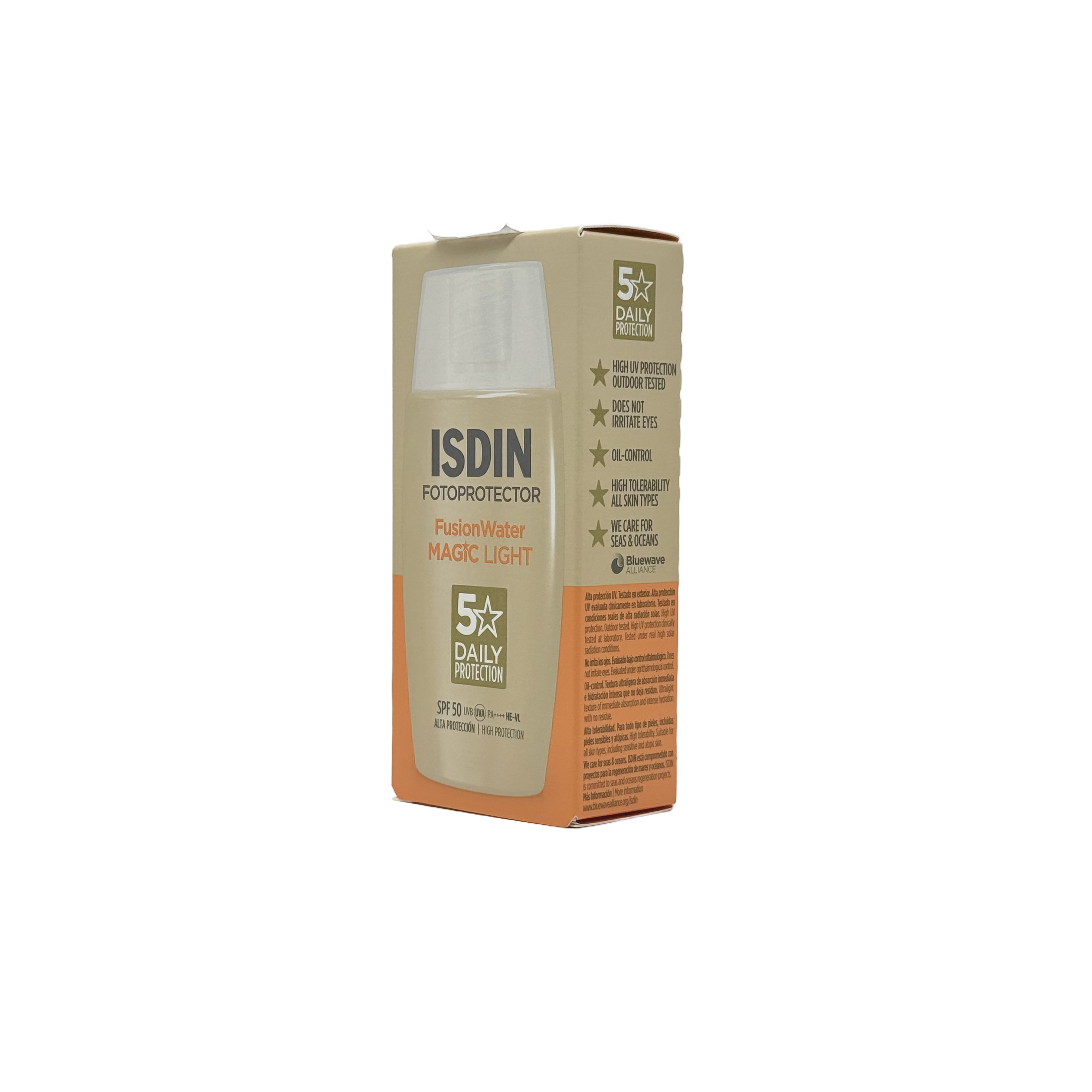 ISDIN Fotoprotector Fusion Water MAGIC Light SPF 50 50ml - ايزدين فوتوبروتكتور فيوجن ووتر ماجيك لايت SPF 50 50 مل