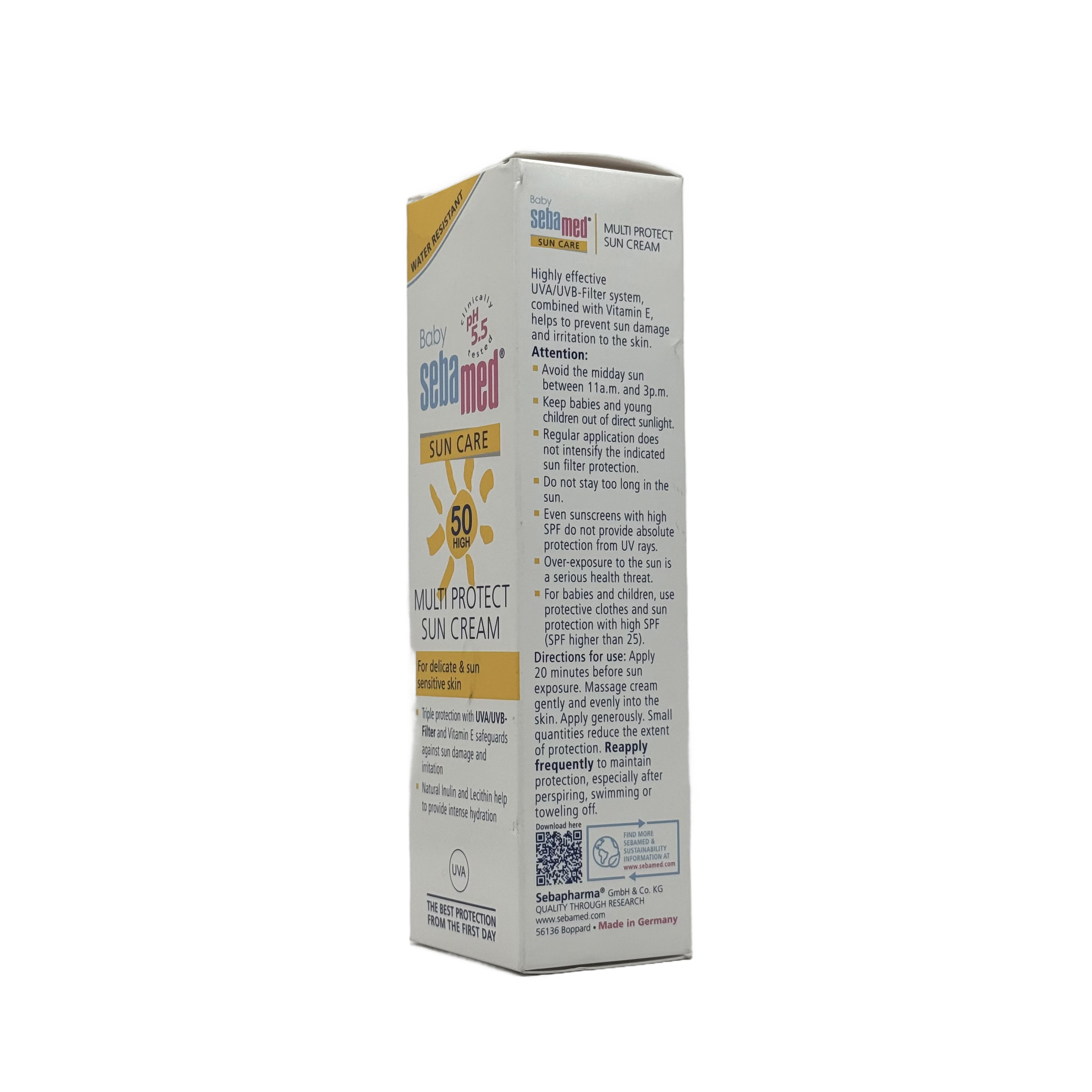 Sebamed Multi Protect Sun Cream SPF 50 Baby 75ml سيباميد كريم واقي شمس متعدد الحماية - SPF 50 للاطفال 75 مل