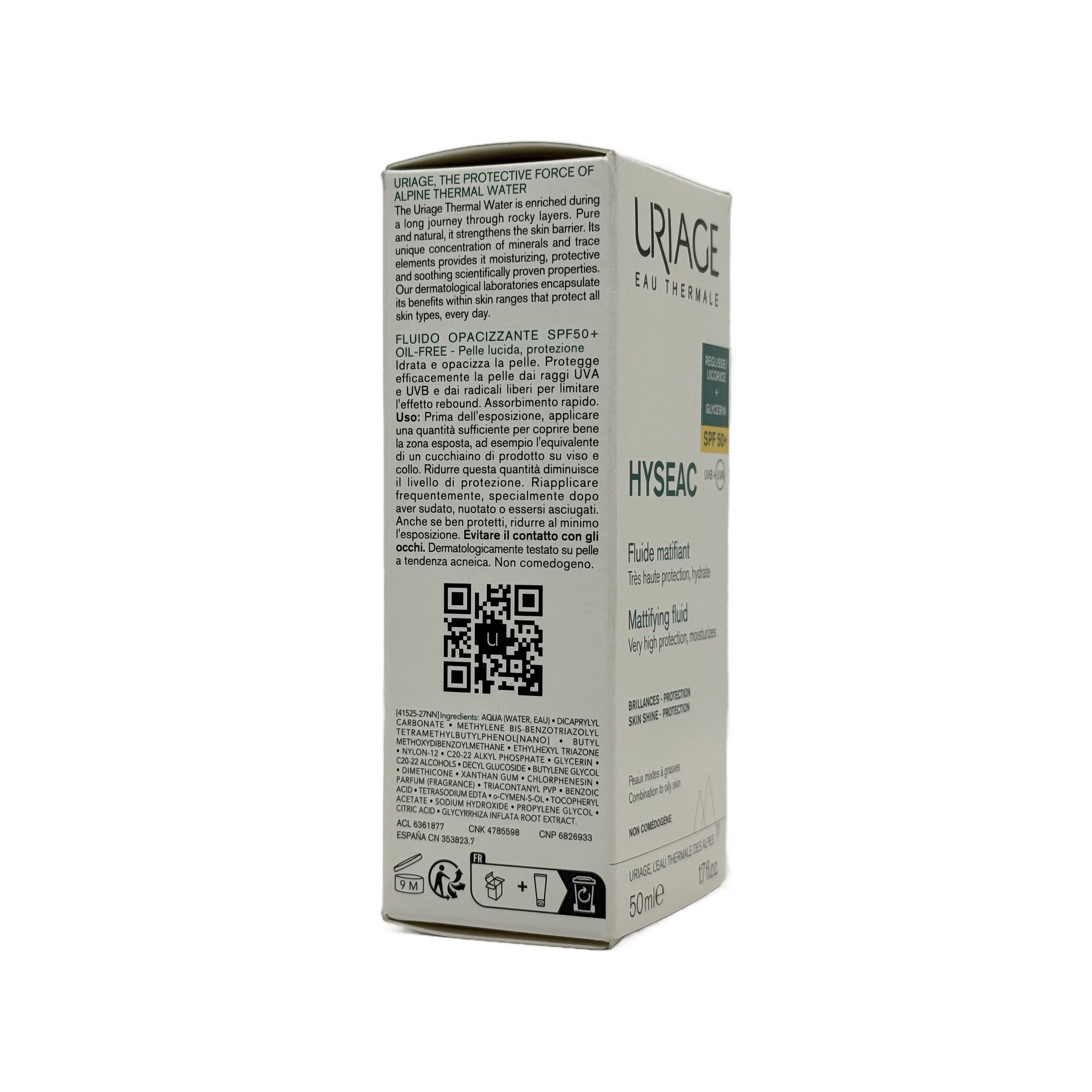 Uriage Hyséac Fluid SPF 50+ 50ml - يورياج هايسيـاك فلويد SPF 50+ 50 مل