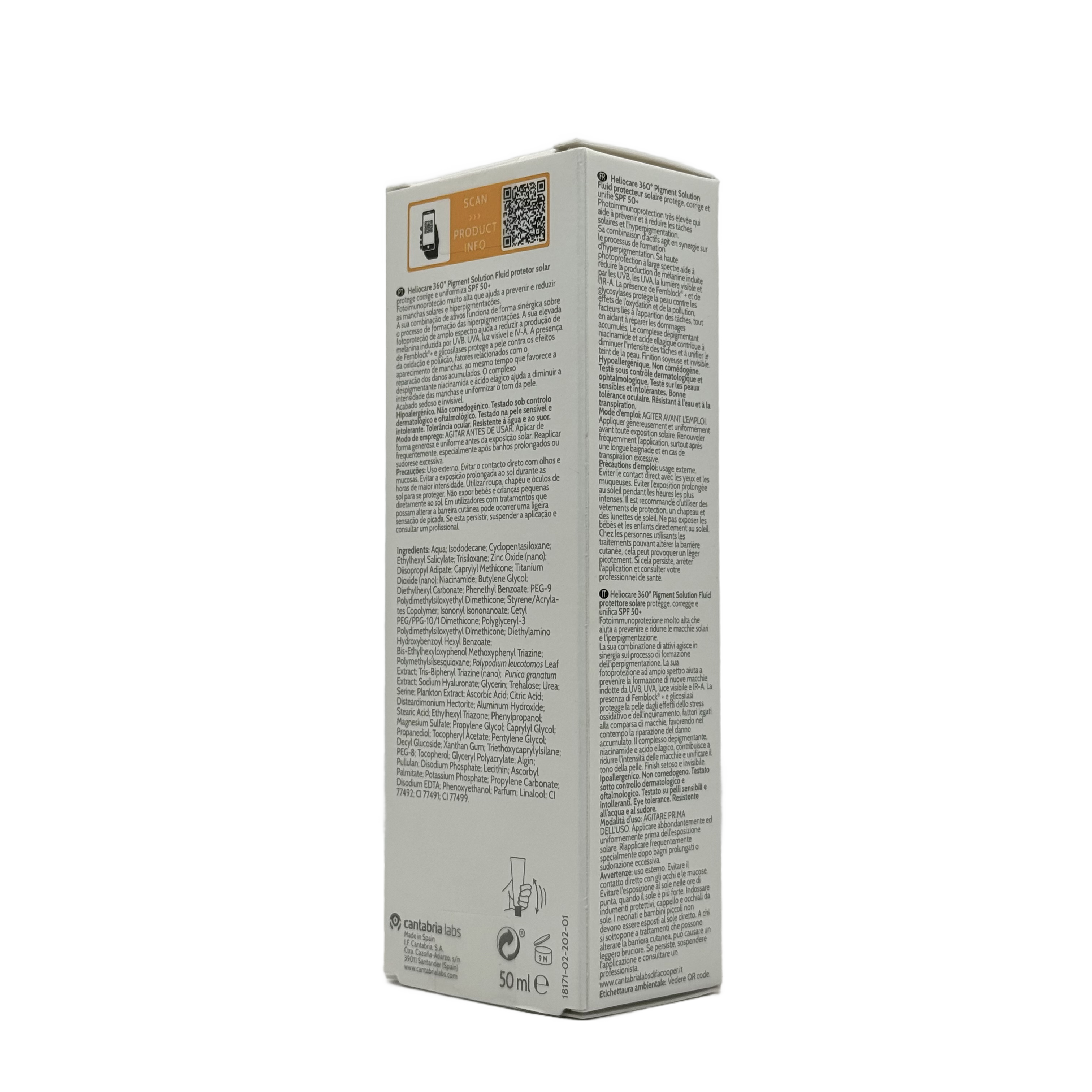 Cantabria Labs Heliocare 360º Pigment Solution Fluid SPF 50+ 50ml - كانتابريا لابز هيليوكير 360 بيغمنت سوليوشن فلويد SPF 50+ 50 مل