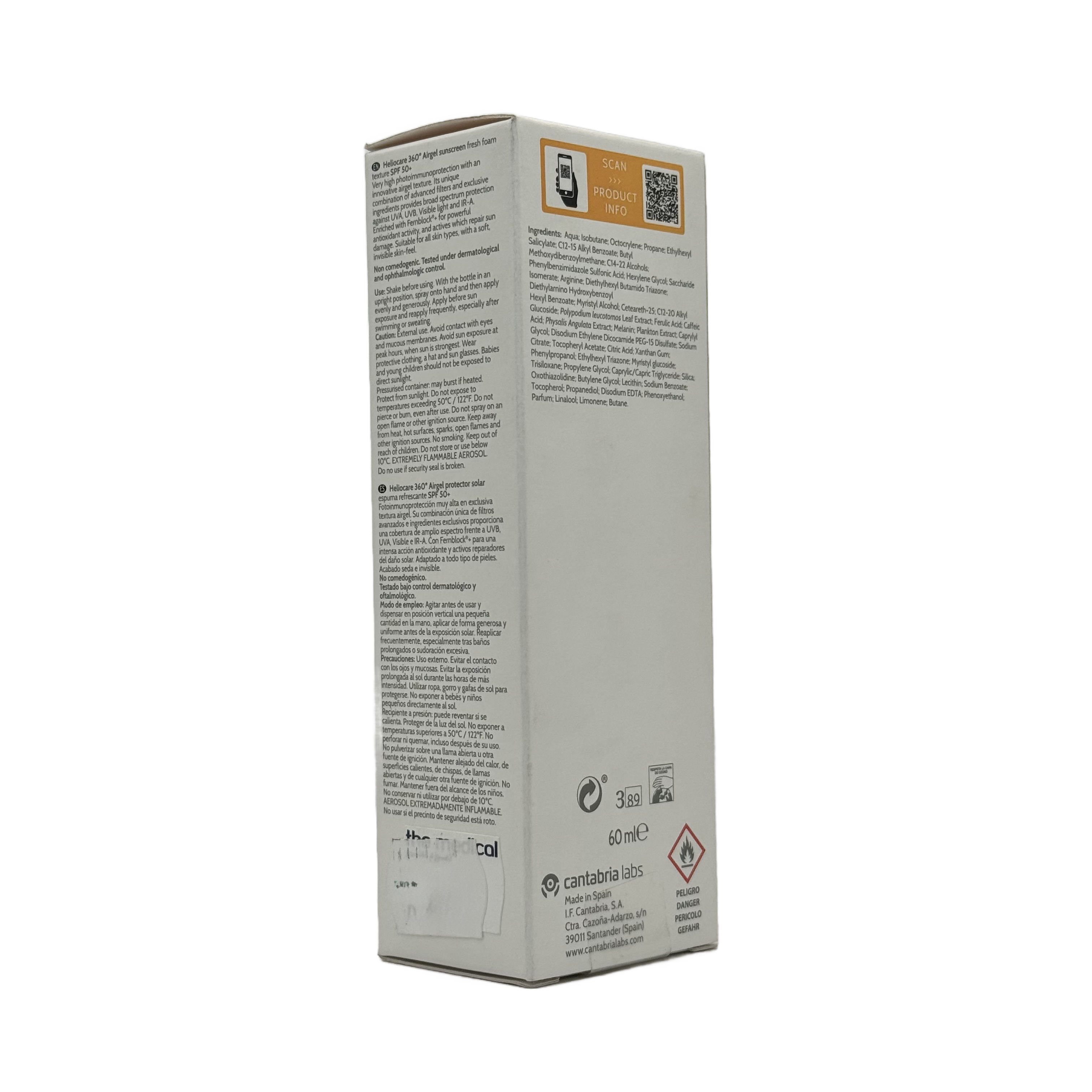 Cantabria Labs Heliocare 360° Airgel SPF 50+ 60ml - كانتابريا لابز هيليوكير 360 ايرجل SPF 50+ 60 مل