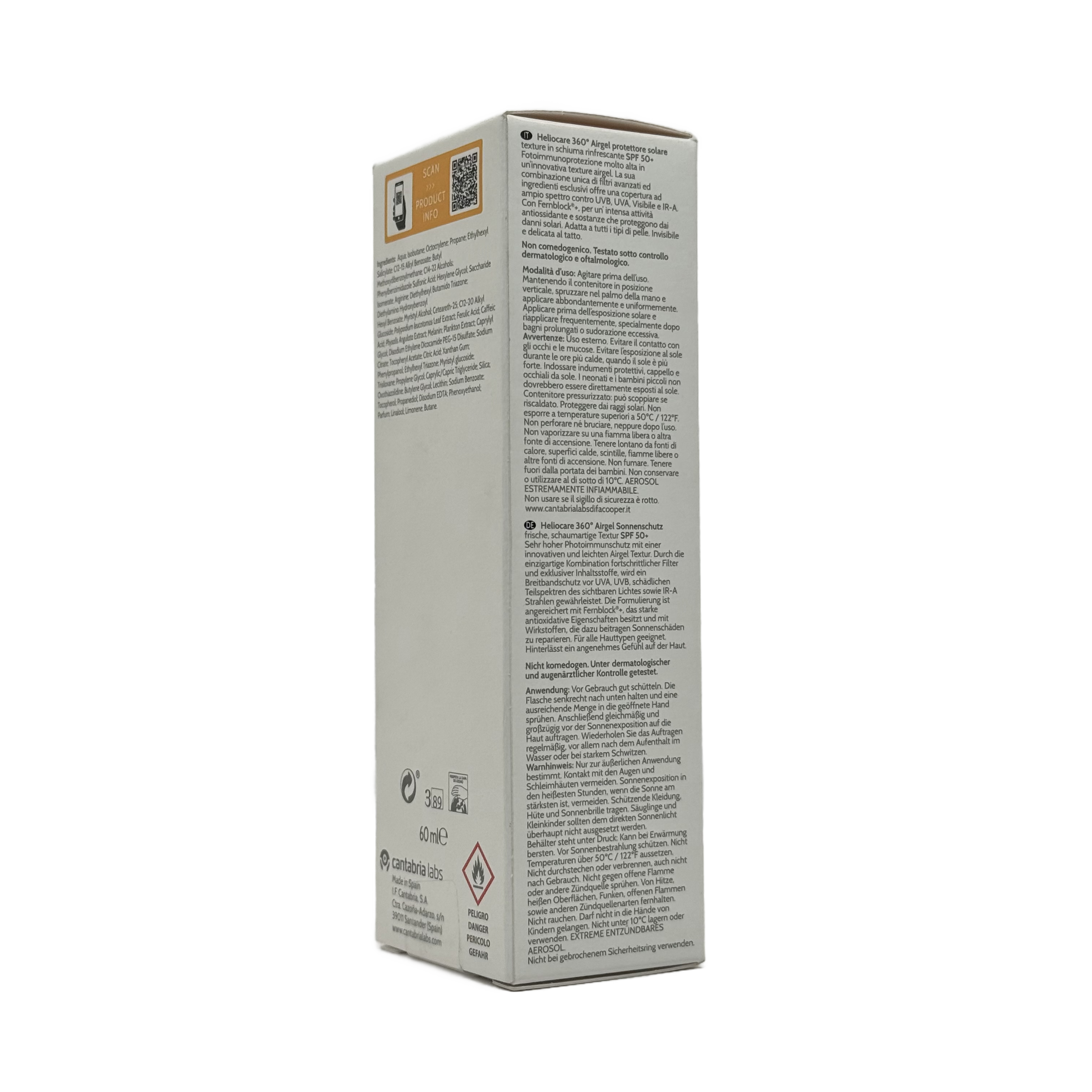 Cantabria Labs Heliocare 360° Airgel SPF 50+ 60ml - كانتابريا لابز هيليوكير 360 ايرجل SPF 50+ 60 مل