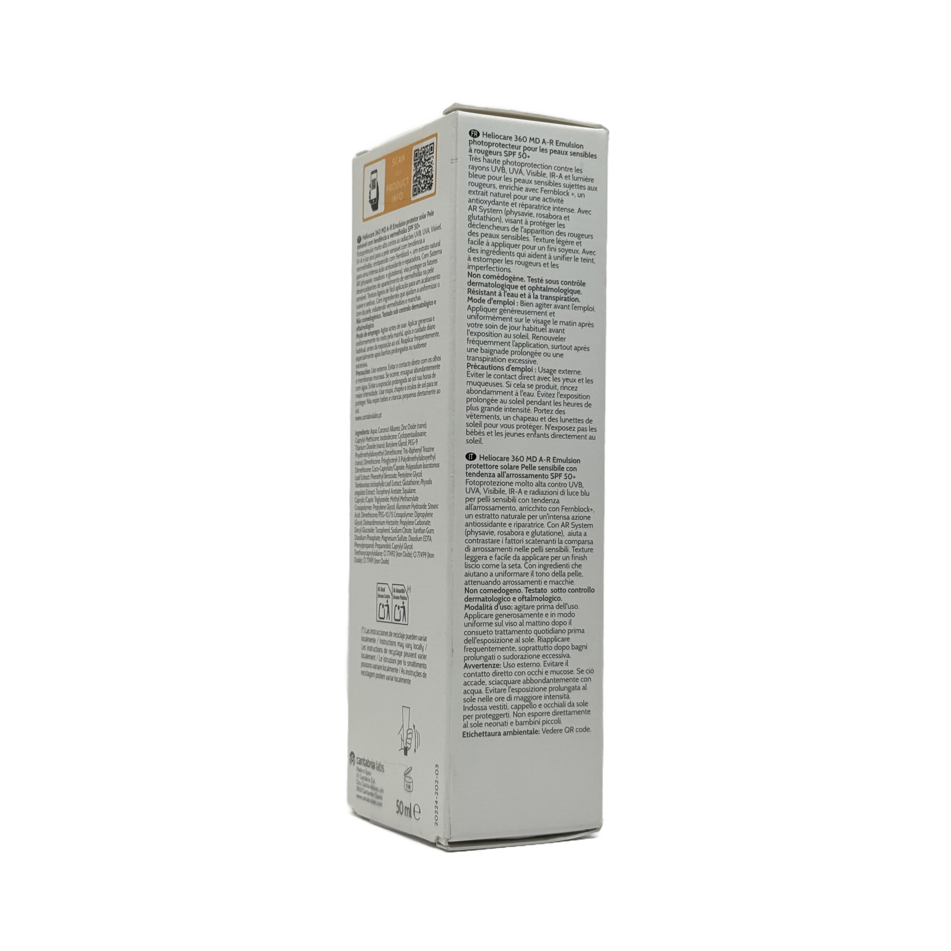 Cantabria Labs Heliocare 360º MD A-R Emulsion SPF 50+ 50ml - كانتابريا لابز هيليوكير 360 ام دي ايه ار ايمولشن SPF 50+ 50 مل