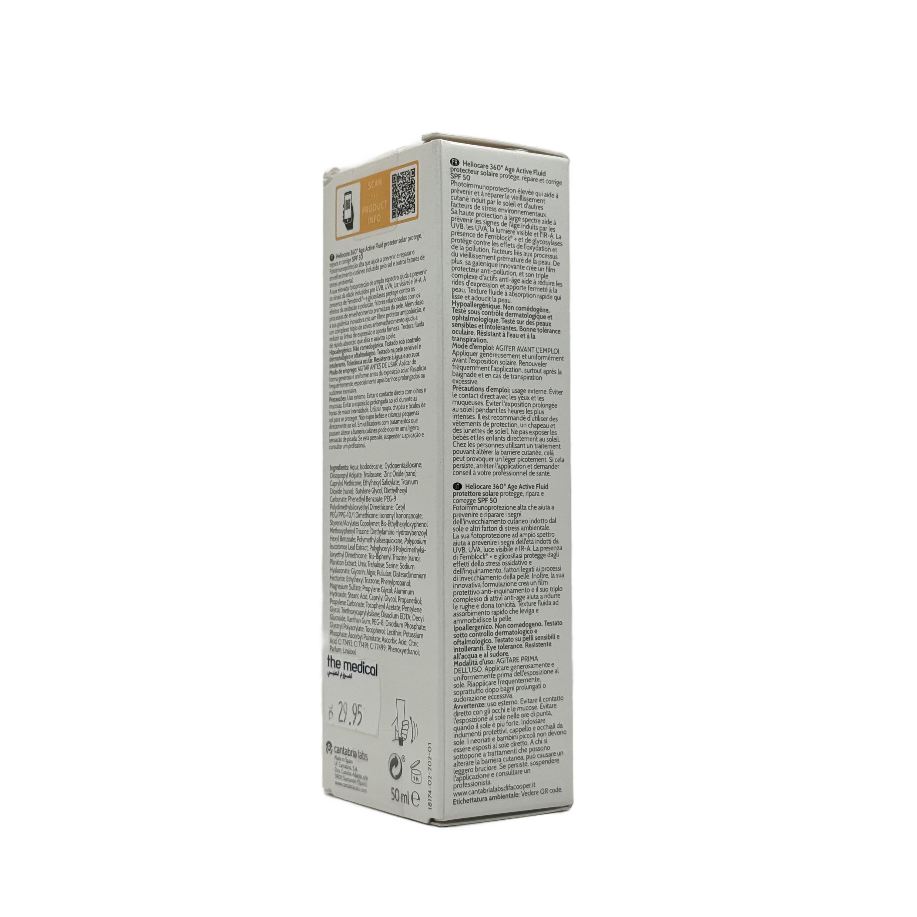 Cantabria Labs Heliocare 360º Age Active Fluid SPF 50+ 50ml - كانتابريا لابز هيليوكير 360 ايج أكتيف فلويد SPF 50+ 50 مل