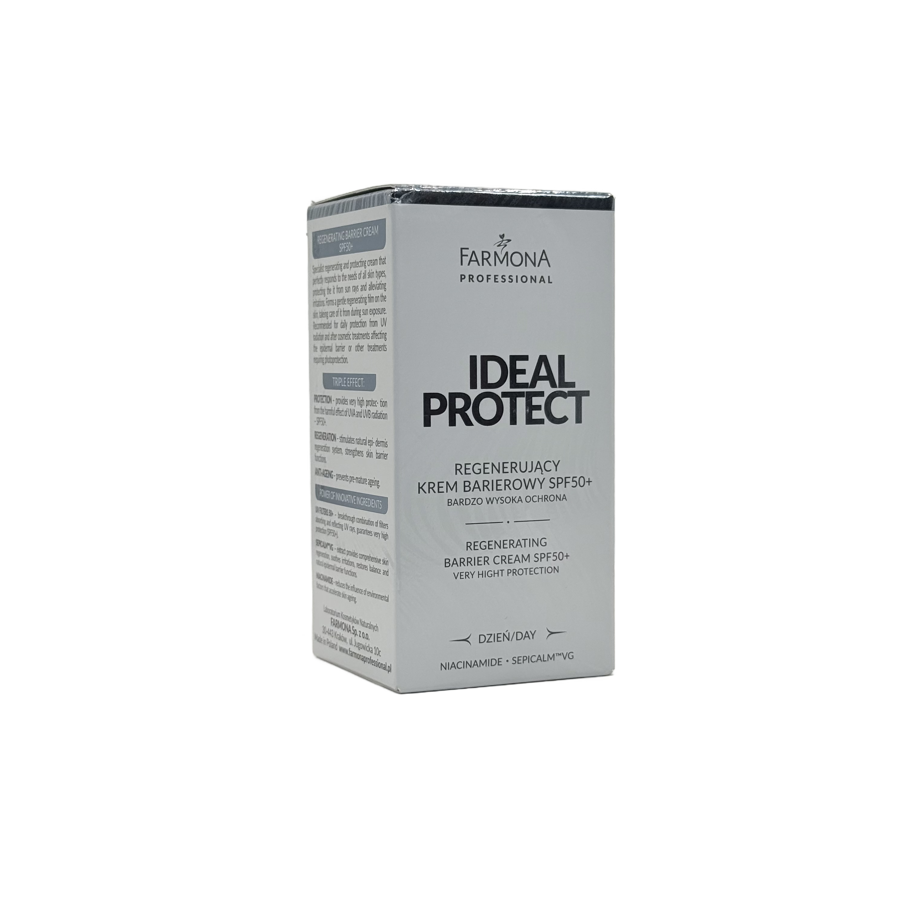 Farmona Professional Ideal Protect Regenerating Barrier Face Cream SPF 50 50ml - فارمونا بروفيشنال ايديال بروتكت كريم تجديد وحماية حاجز البشرة للوجه SPF 50 50 مل