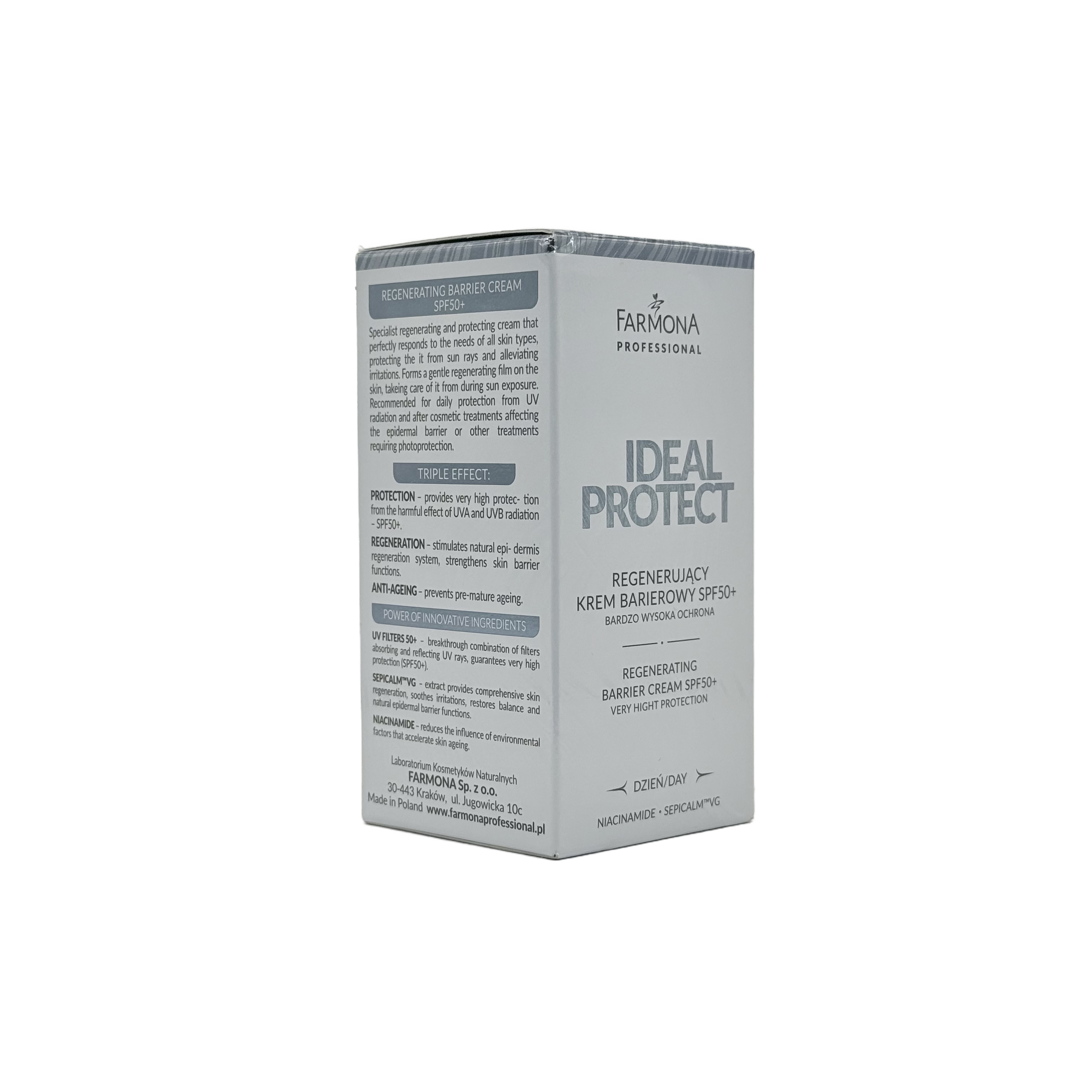 Farmona Professional Ideal Protect Regenerating Barrier Face Cream SPF 50 50ml - فارمونا بروفيشنال ايديال بروتكت كريم تجديد وحماية حاجز البشرة للوجه SPF 50 50 مل