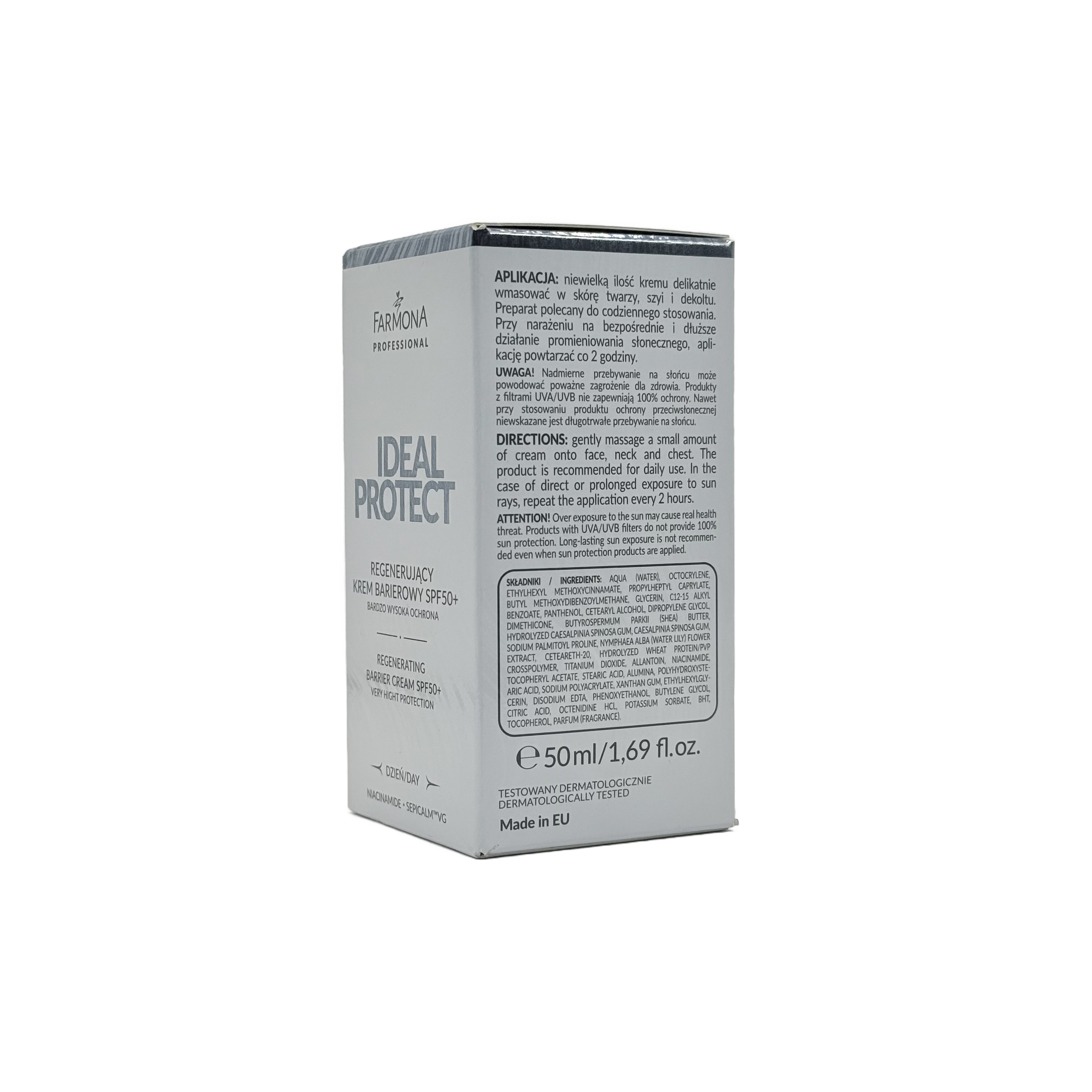 Farmona Professional Ideal Protect Regenerating Barrier Face Cream SPF 50 50ml - فارمونا بروفيشنال ايديال بروتكت كريم تجديد وحماية حاجز البشرة للوجه SPF 50 50 مل