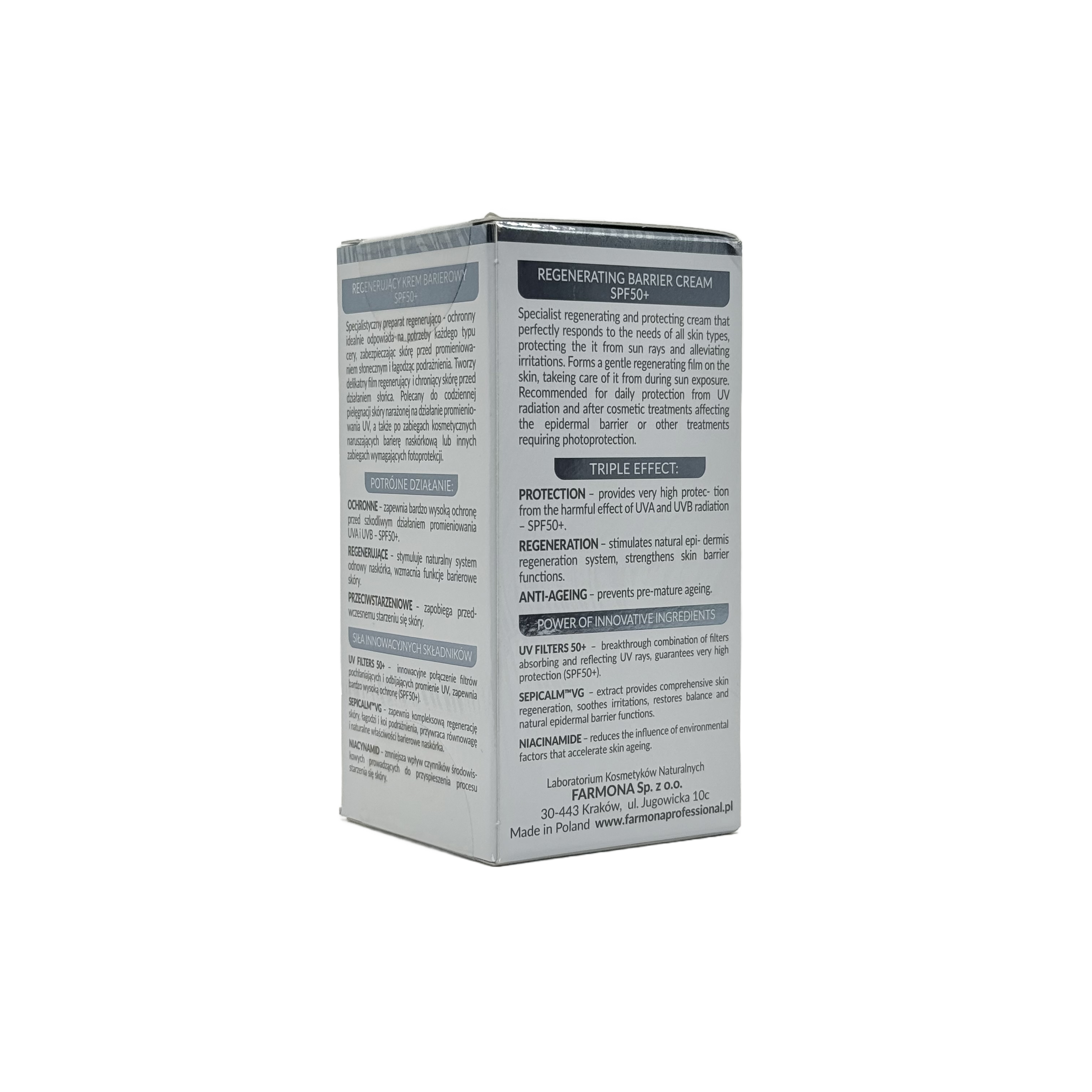 Farmona Professional Ideal Protect Regenerating Barrier Face Cream SPF 50 50ml - فارمونا بروفيشنال ايديال بروتكت كريم تجديد وحماية حاجز البشرة للوجه SPF 50 50 مل