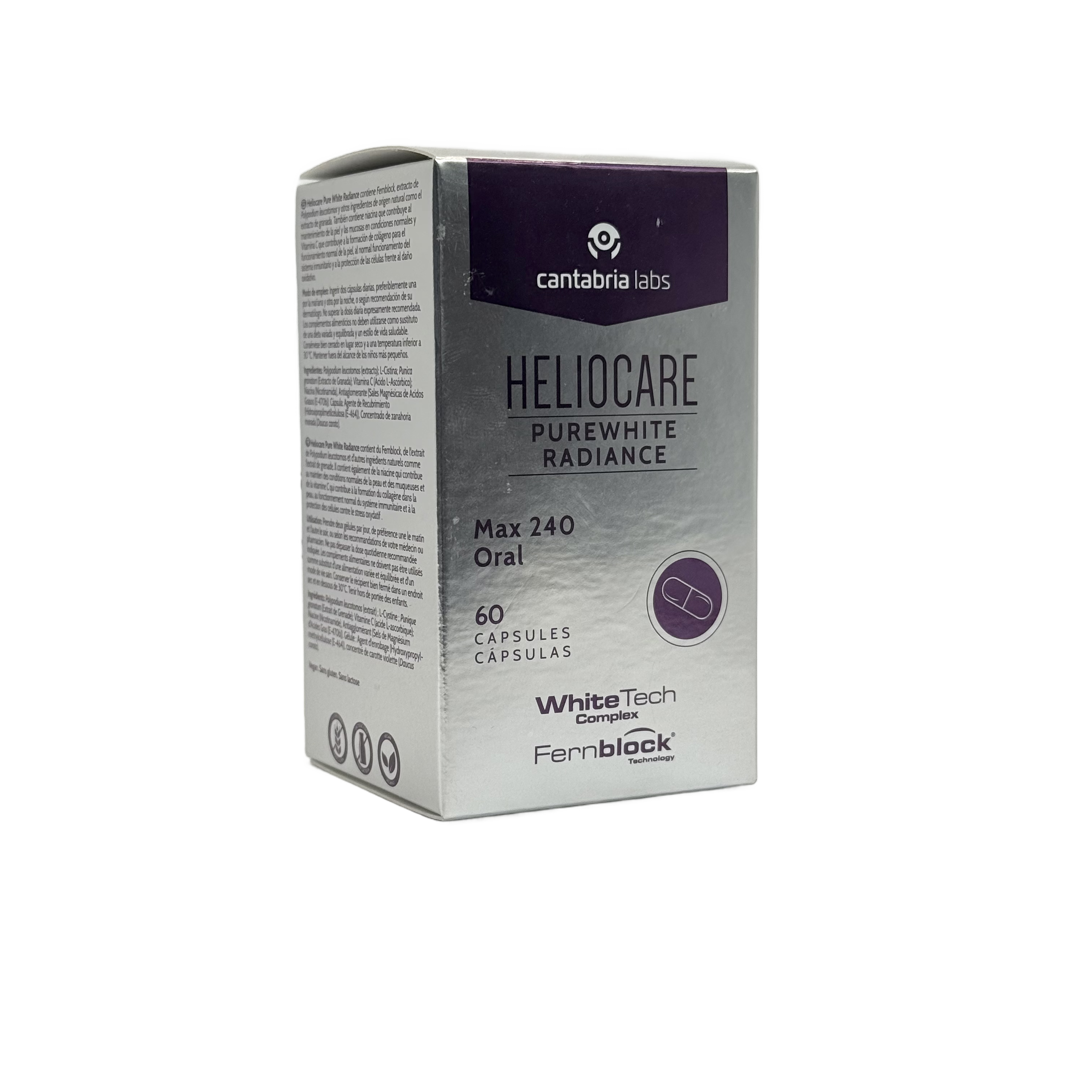 Cantabria Labs Heliocare Advanced Pure White Radiance Capsules 60 Capsules - كانتابريا لابز هيليوكير أدفانسد بيور وايت راديانس كبسولات 60 كبسولة
