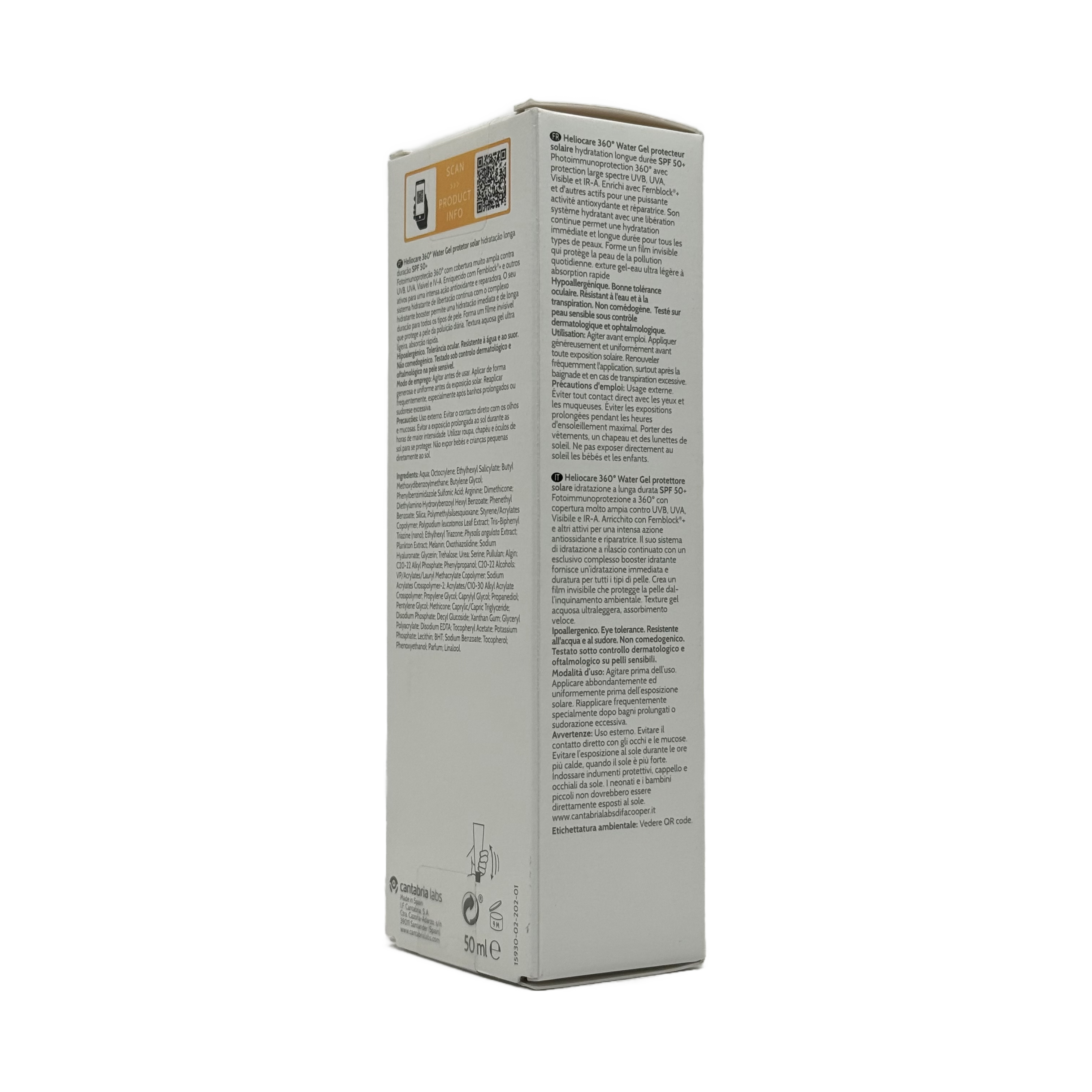 Cantabria Labs Heliocare 360º Water Gel SPF 50+ 50ml - كانتابريا لابز هيليوكير 360 ووتر جل SPF 50+ 50 مل