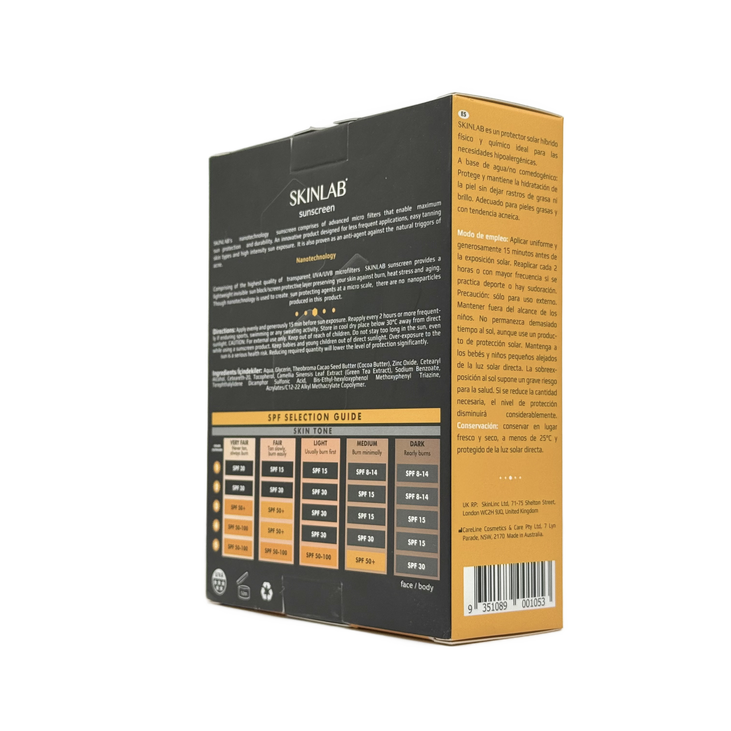 SKINLAB Nanotechnology Sunscreen SPF 50+ 100ml + 50ml - سكين لاب واقي شمس بتقنية النانو SPF 50+ 100 مل + 50 مل
