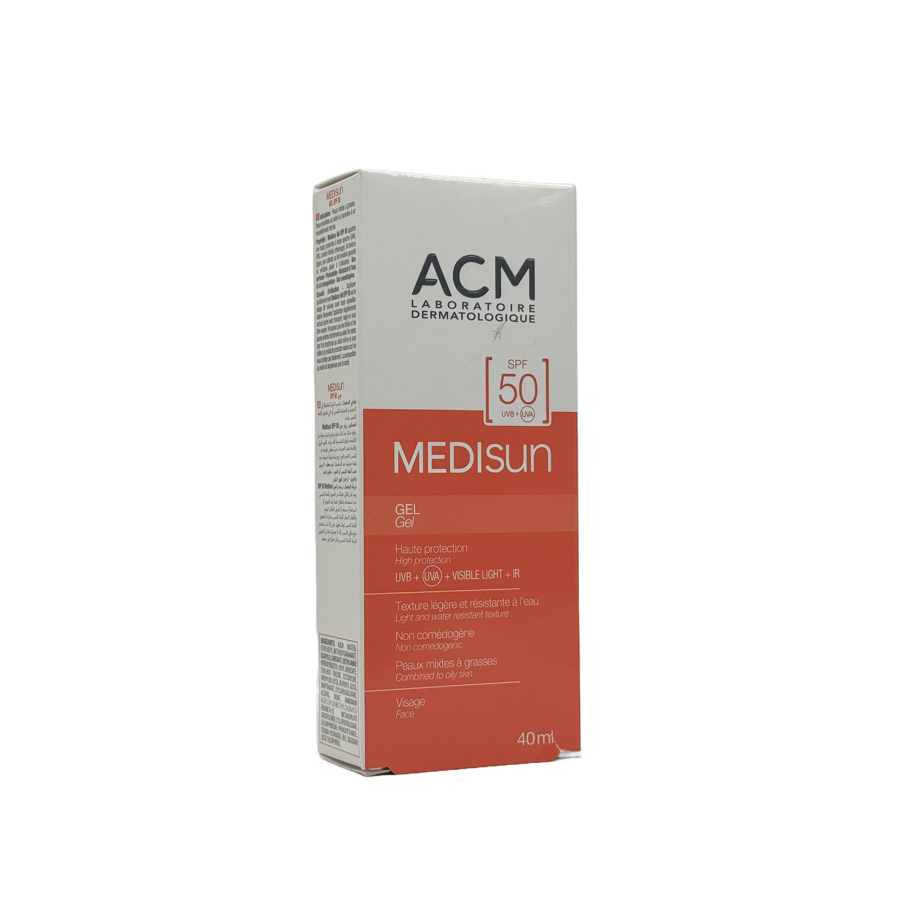 ACM Medisun Invisible Gel SPF 50 40ml - اي سي ام ميديسن جل واقي شمس غير مرئي SPF 50 40 مل
