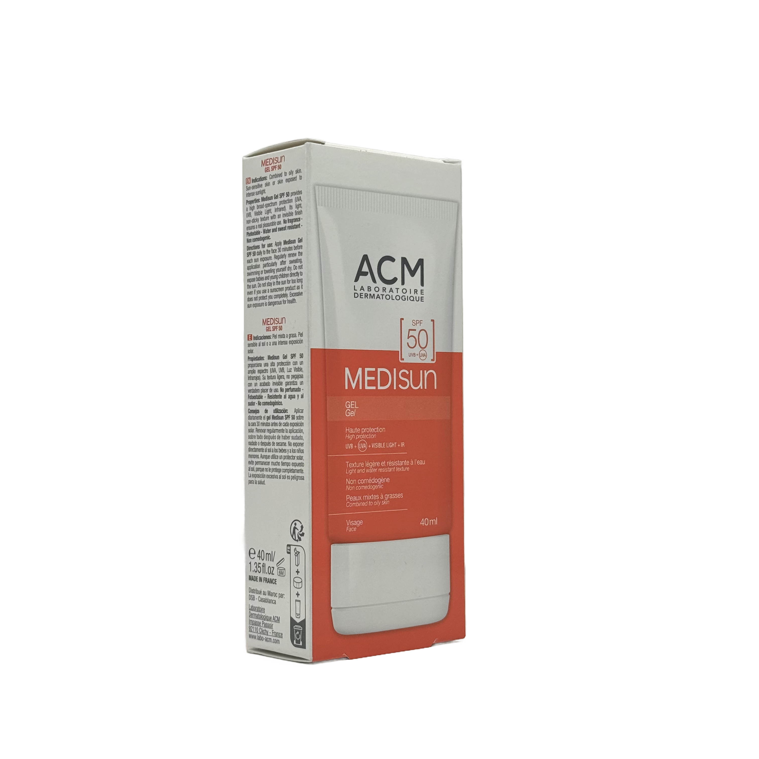 ACM Medisun Invisible Gel SPF 50 40ml - اي سي ام ميديسن جل واقي شمس غير مرئي SPF 50 40 مل
