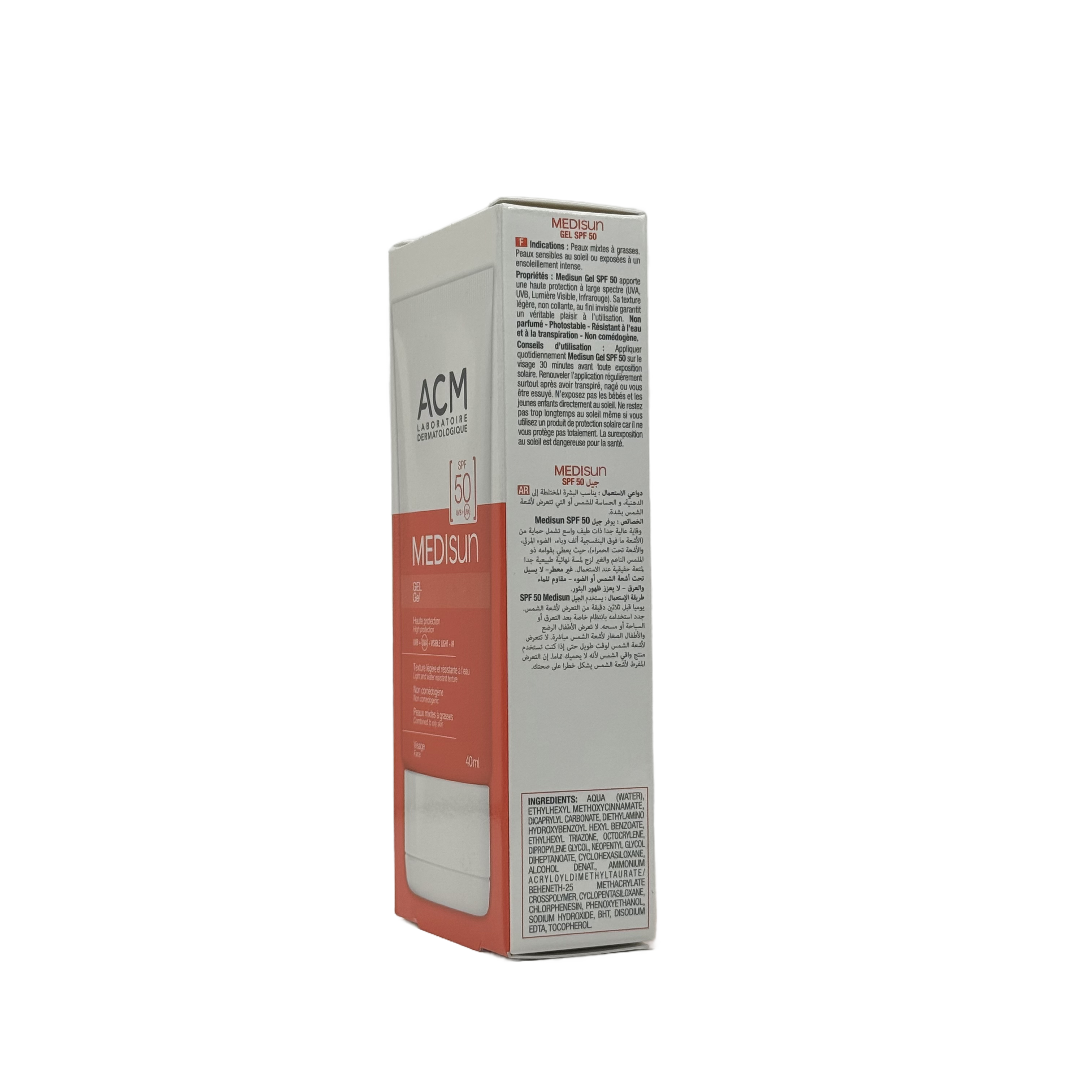 ACM Medisun Invisible Gel SPF 50 40ml - اي سي ام ميديسن جل واقي شمس غير مرئي SPF 50 40 مل