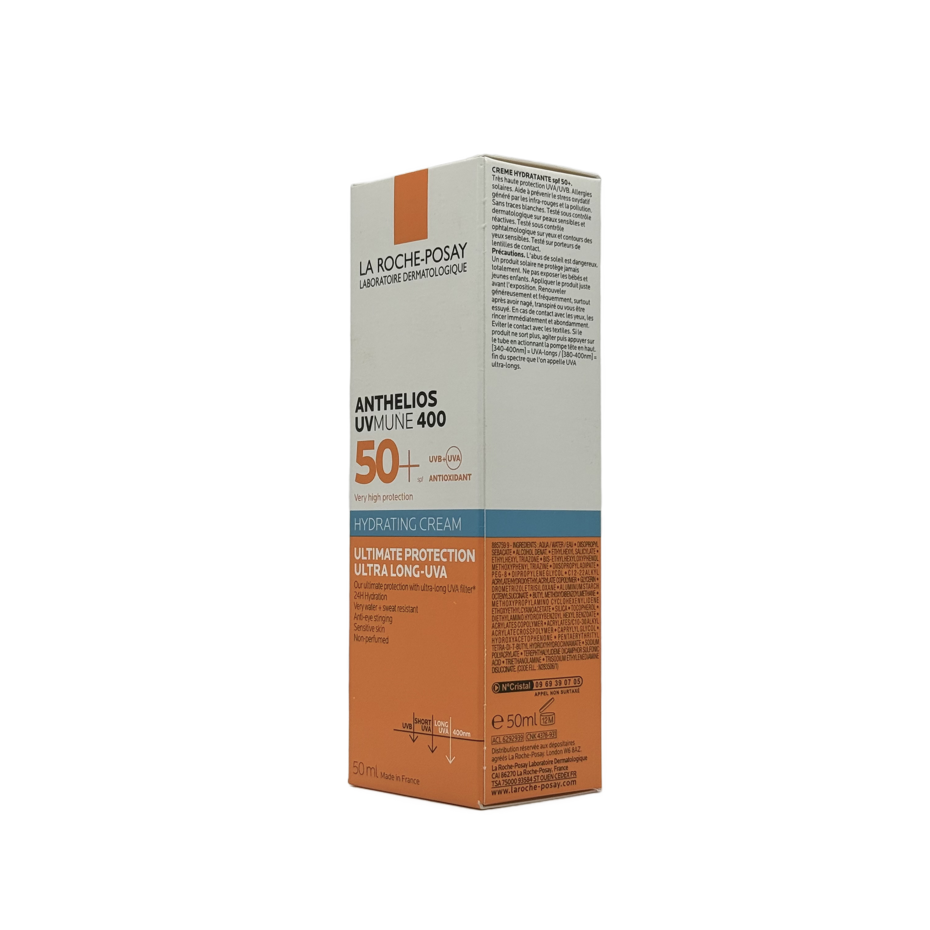 LA ROCHE POSAY Anthelios Uvmune 400 Hydrating Cream SPF 50+ 50ml - لاروش بوزيه أنثيليوس يوفي ميون 400 كريم مرطب SPF 50+ 50 مل
