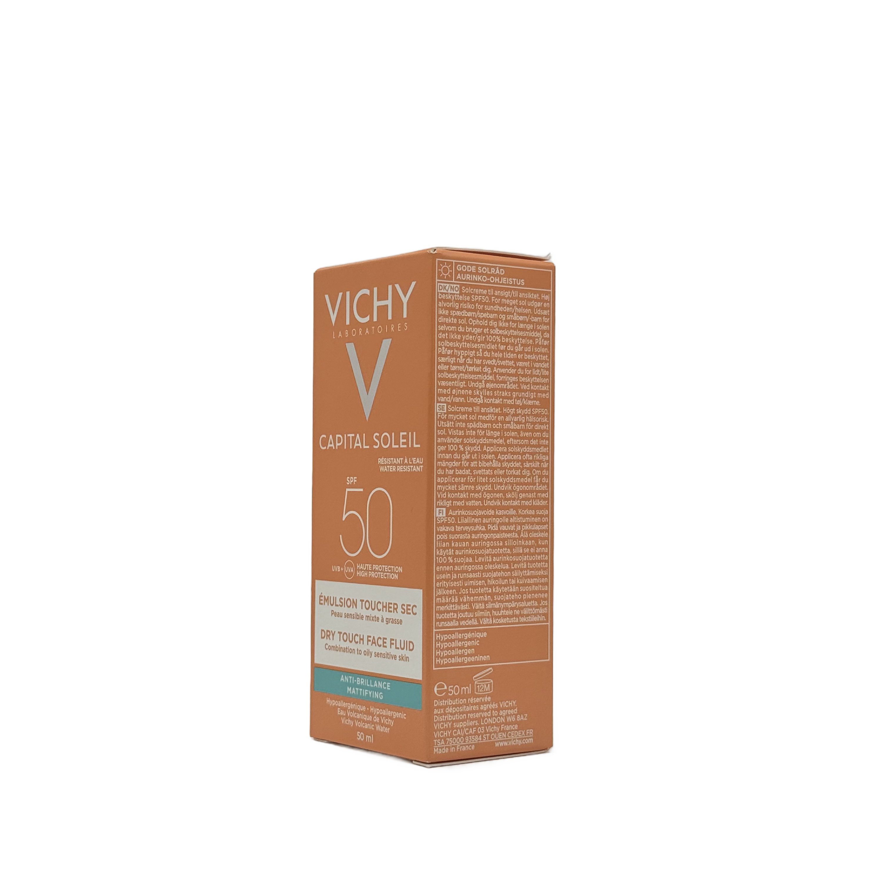 Vichy Capital Soleil Dry Touch Face Fluid SPF 50+ 50 ML - فيشي كابيتال سولاي دراي تاتش فلويد للوجه SPF 50+ 50 مل