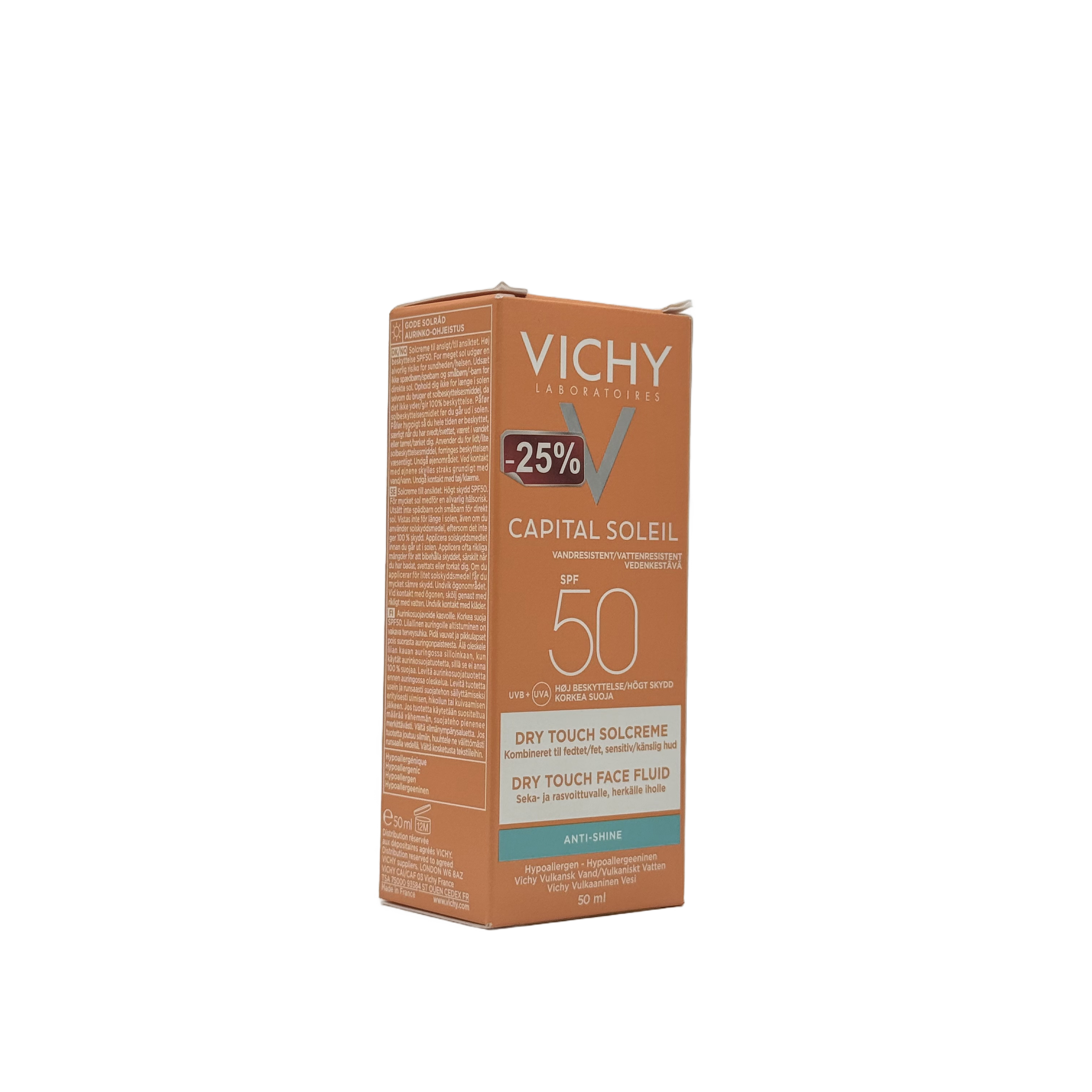 Vichy Capital Soleil Dry Touch Face Fluid SPF 50+ 50 ML - فيشي كابيتال سولاي دراي تاتش فلويد للوجه SPF 50+ 50 مل