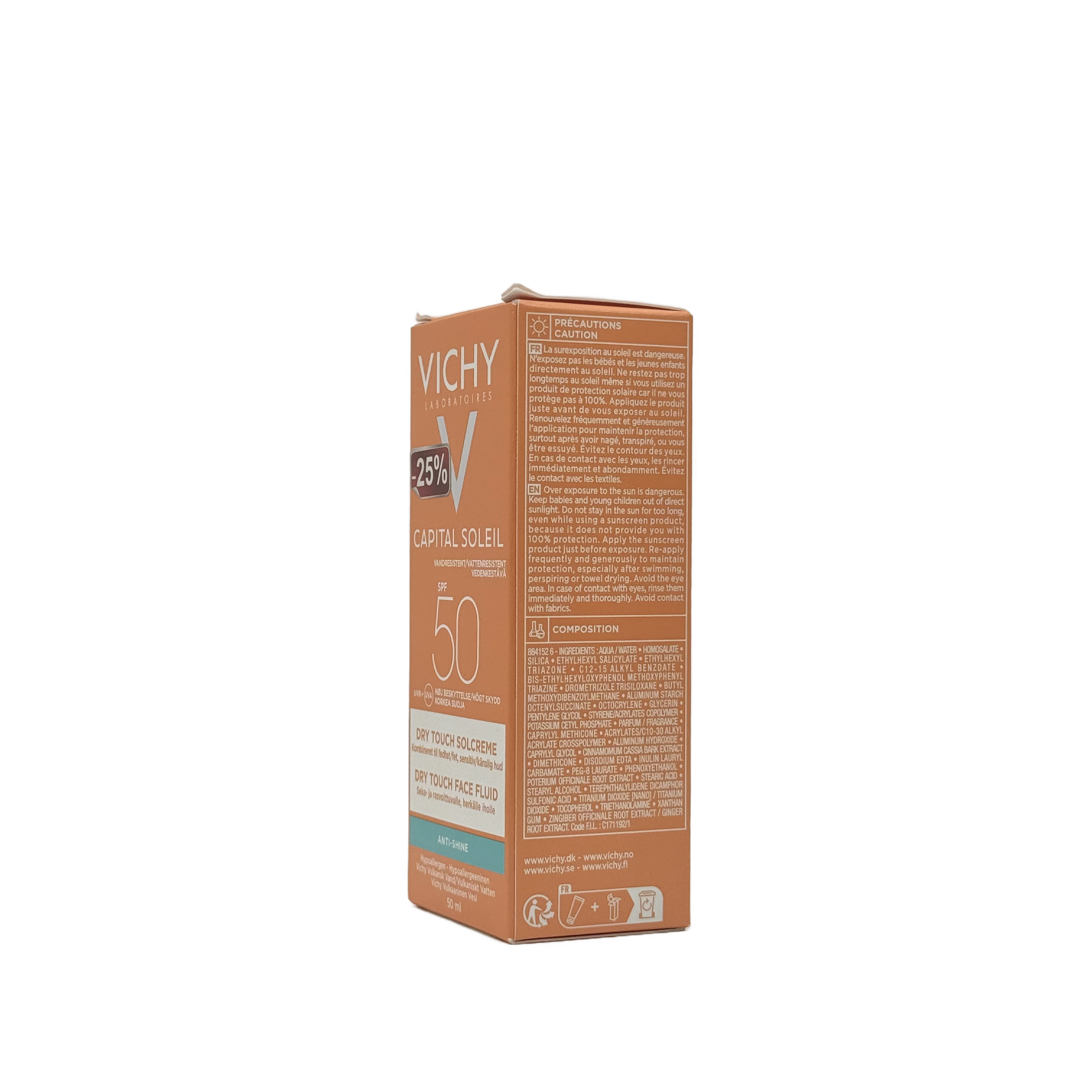Vichy Capital Soleil Dry Touch Face Fluid SPF 50+ 50 ML - فيشي كابيتال سولاي دراي تاتش فلويد للوجه SPF 50+ 50 مل