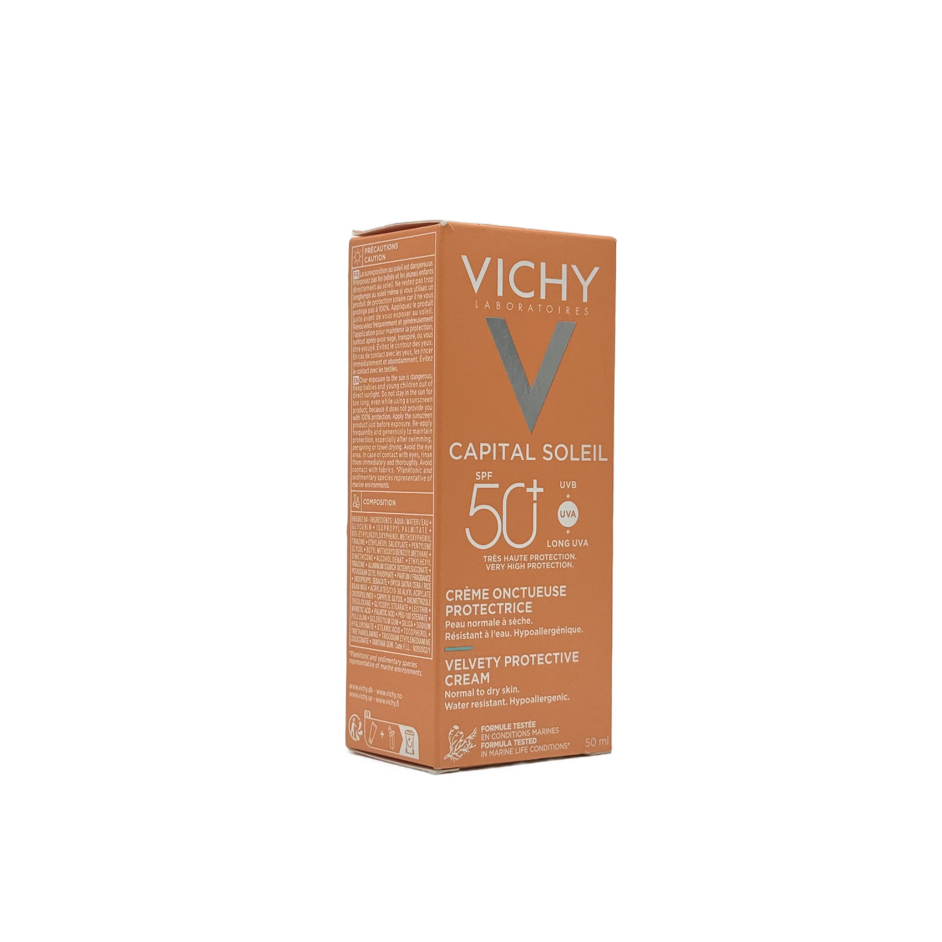 Vichy Capital Soleil Velvety Protective Cream 50ml - فيشي كابيتال سولاي فيلفيتي بروتكتيف كريم 50 مل