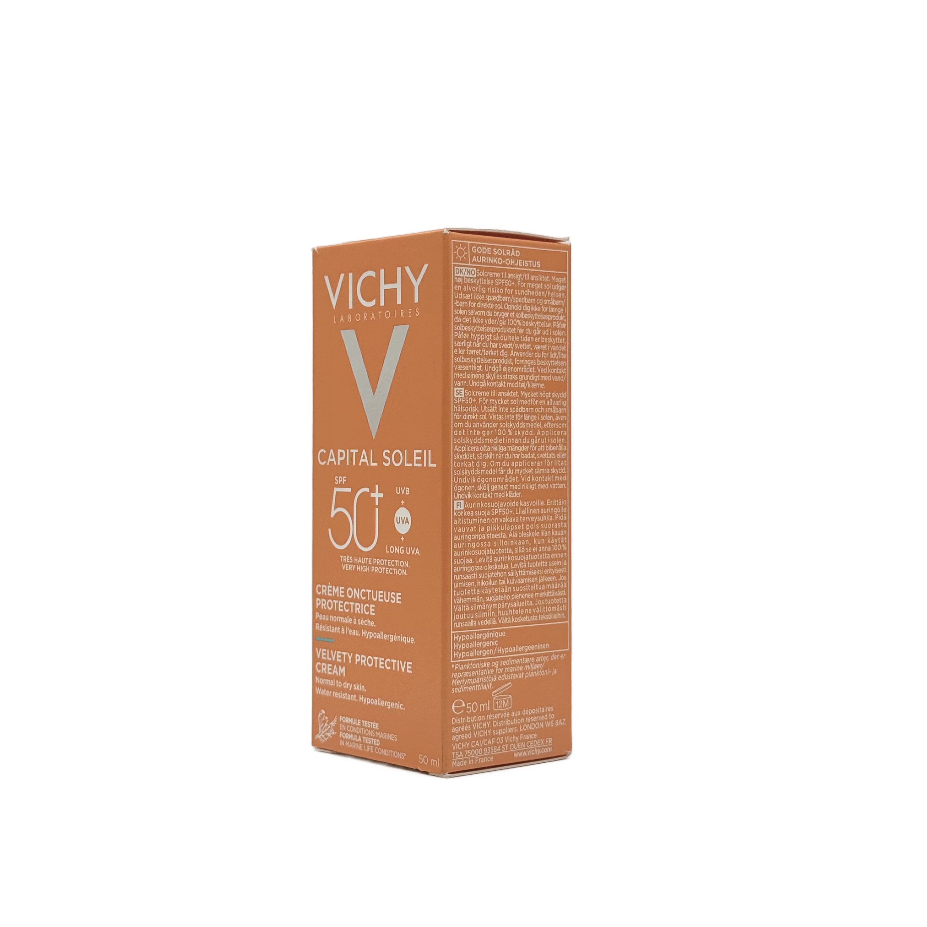 Vichy Capital Soleil Velvety Protective Cream 50ml - فيشي كابيتال سولاي فيلفيتي بروتكتيف كريم 50 مل