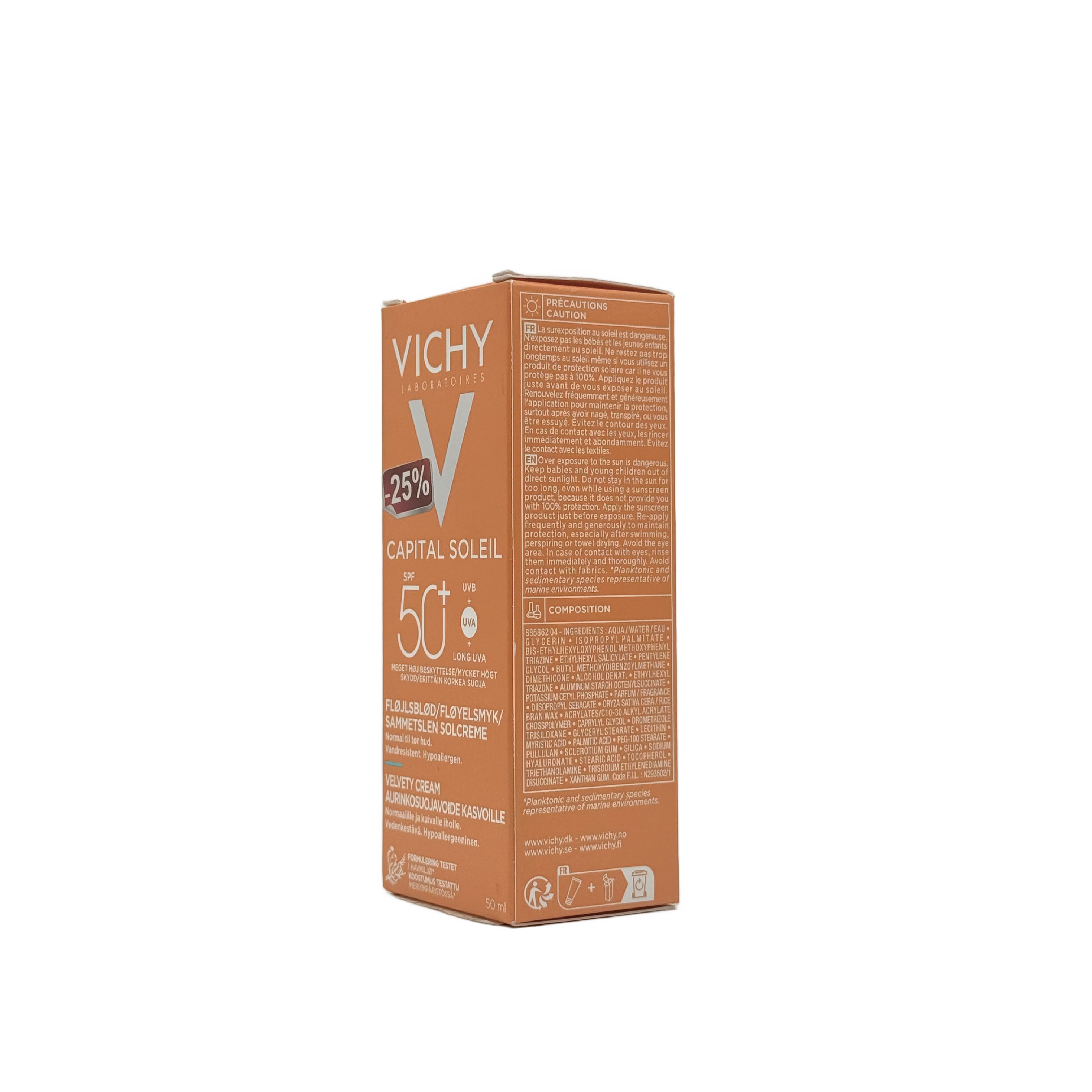 Vichy Capital Soleil Velvety Protective Cream 50ml - فيشي كابيتال سولاي فيلفيتي بروتكتيف كريم 50 مل