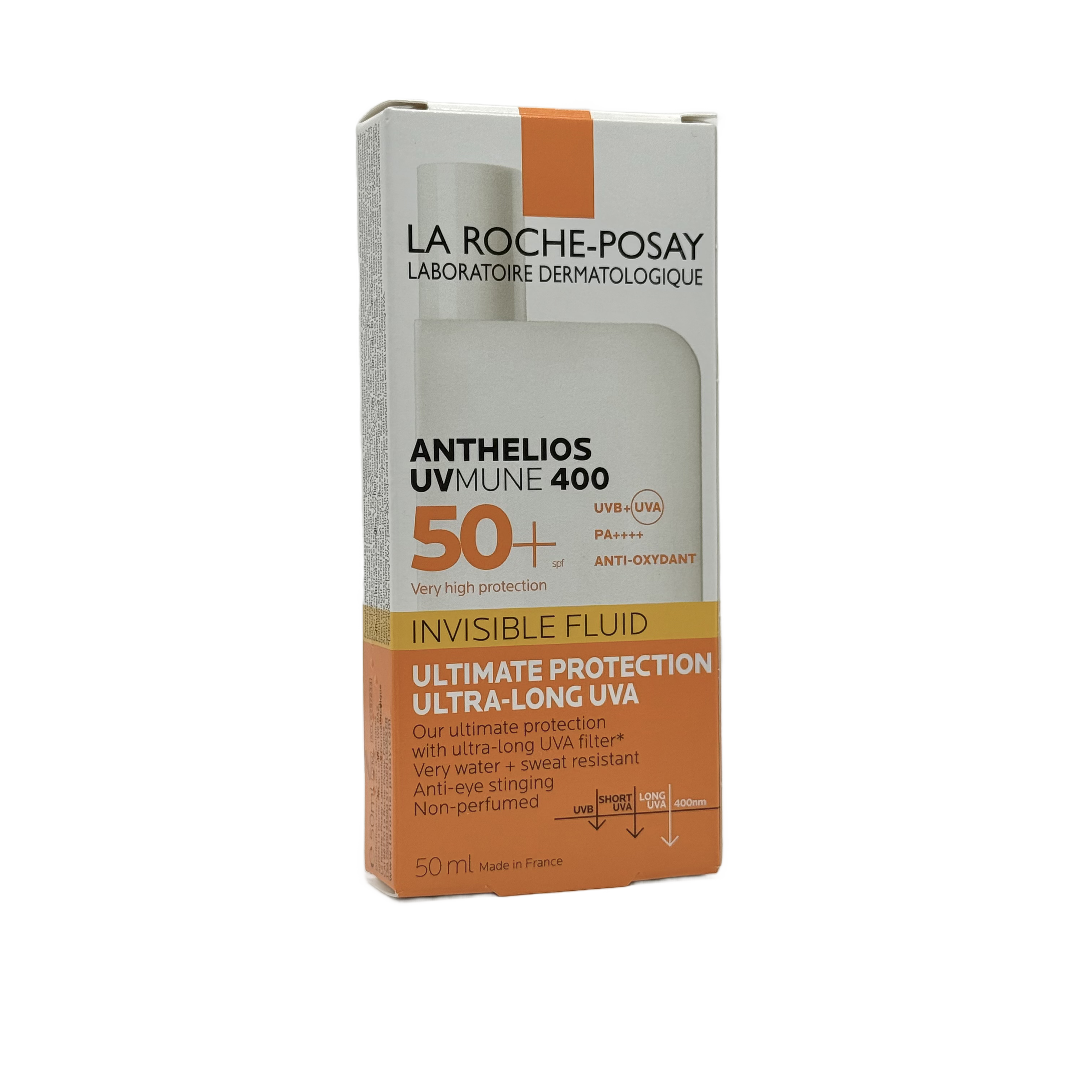 La Roche Posay Anthelios UVMUNE 400 Invisible Fluid SPF50+ 50ML - لاروش بوزيه أنثيليوس يوفي ميون 400 فلويد غير مرئي SPF50+ 50 مل