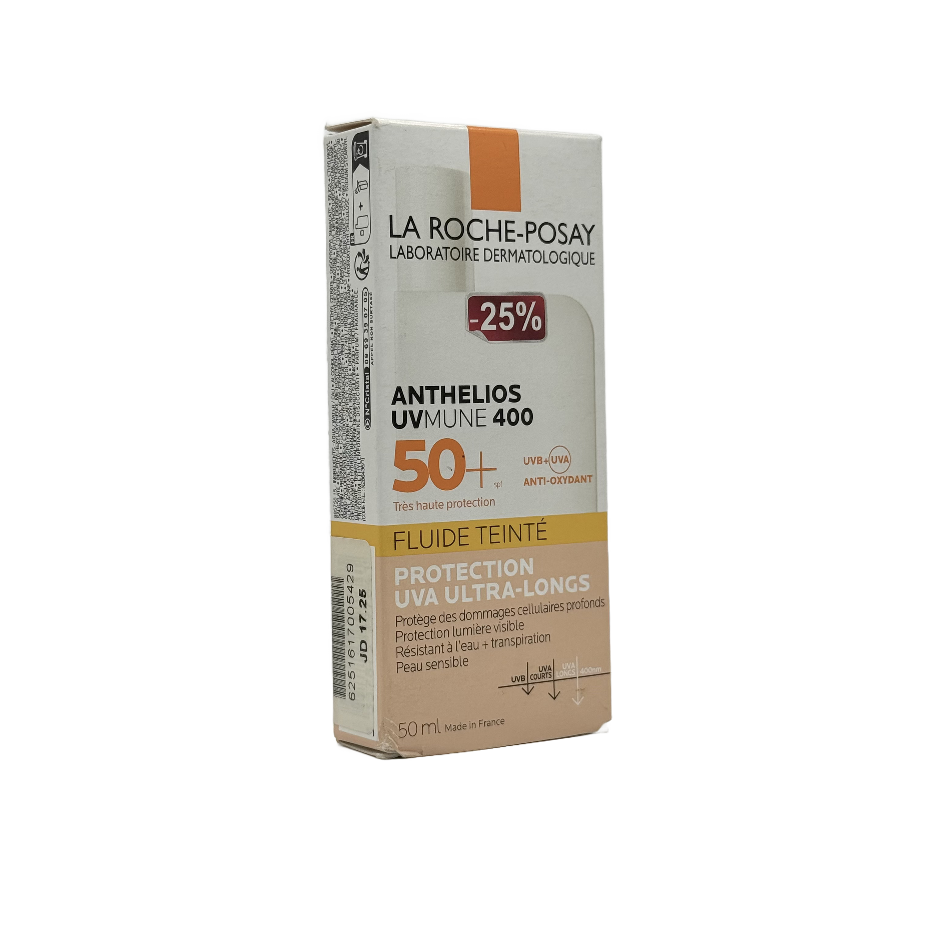 La Roche Posay Anthelios UVMUNE 400 Invisible Tinted Fluid SPF50+ 50ML - لاروش بوزيه أنثيليوس يوفي ميون 400 فلويد ملون غير مرئي SPF50+ 50 مل