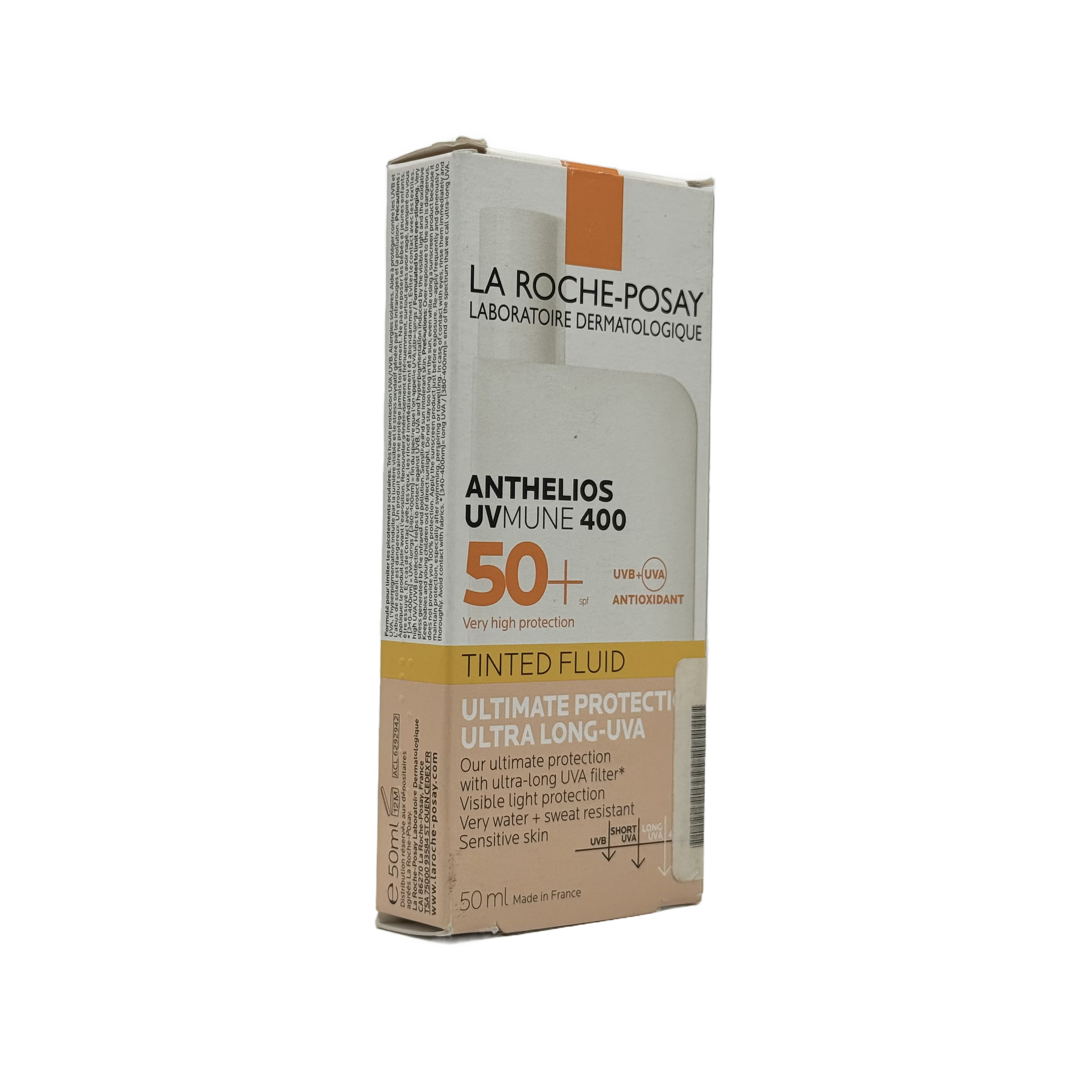 La Roche Posay Anthelios UVMUNE 400 Invisible Tinted Fluid SPF50+ 50ML - لاروش بوزيه أنثيليوس يوفي ميون 400 فلويد ملون غير مرئي SPF50+ 50 مل