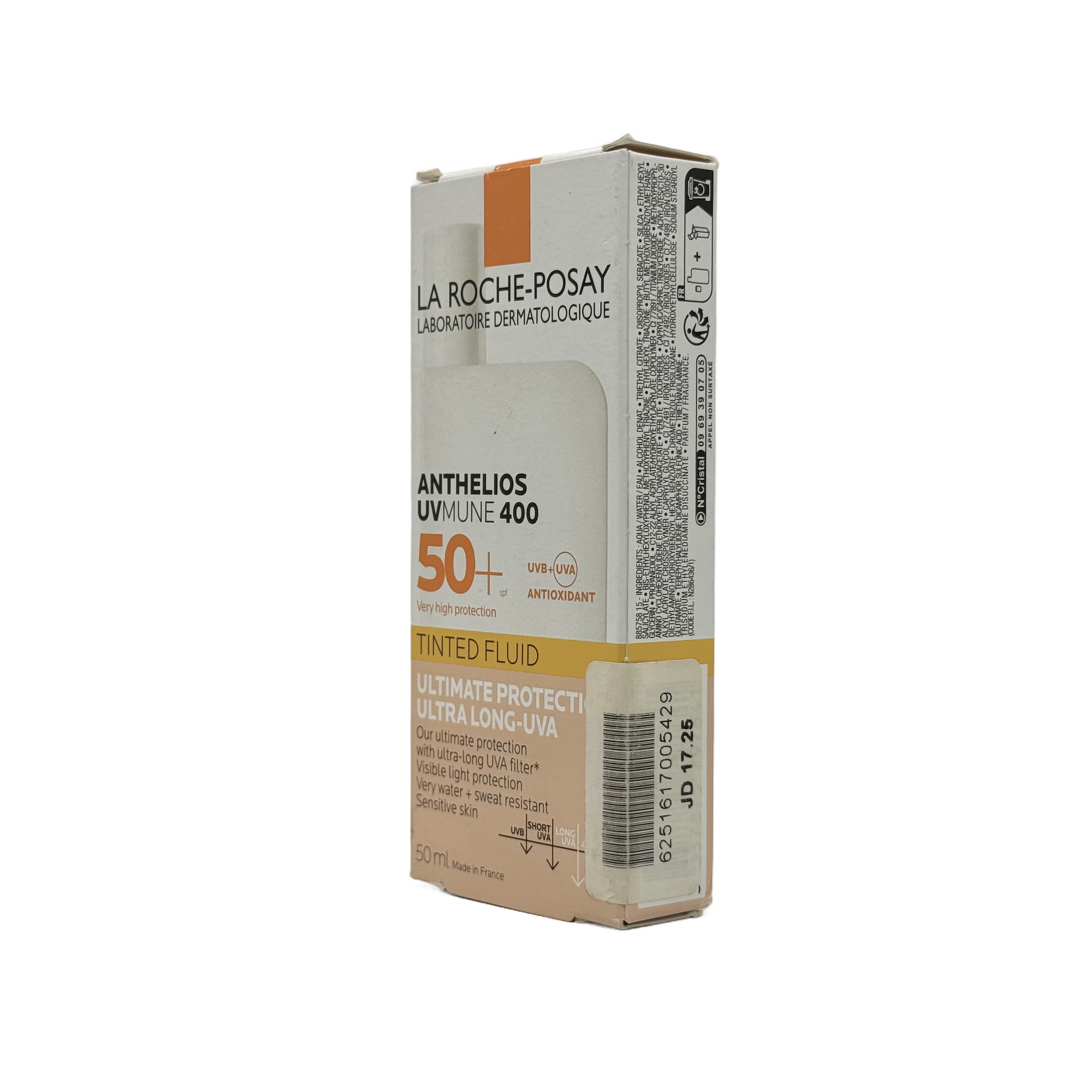 La Roche Posay Anthelios UVMUNE 400 Invisible Tinted Fluid SPF50+ 50ML - لاروش بوزيه أنثيليوس يوفي ميون 400 فلويد ملون غير مرئي SPF50+ 50 مل
