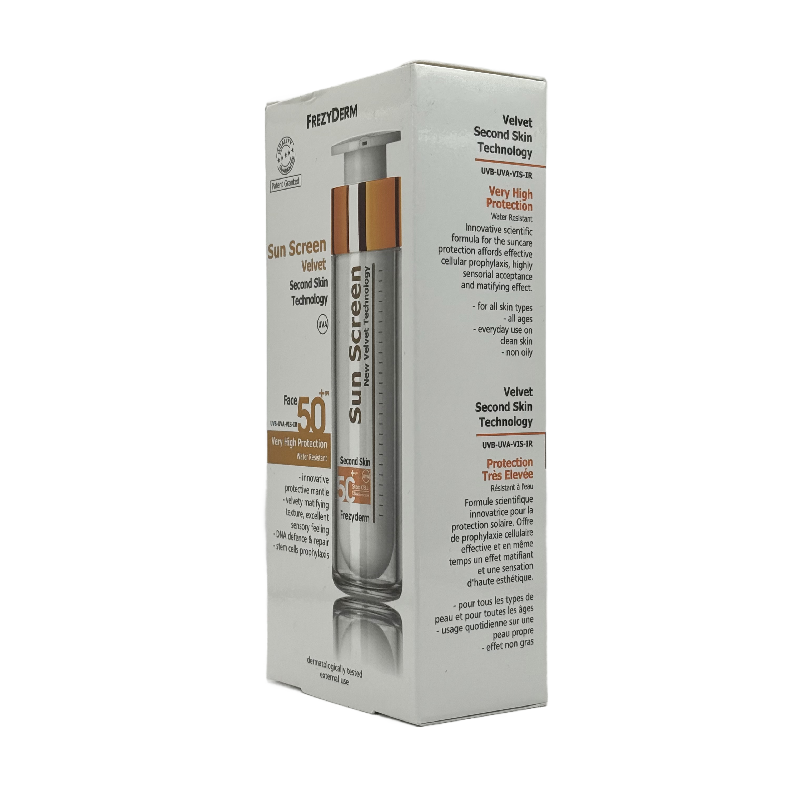 Frezyderm Sun Screen Velvet Face SPF50+ 50ml - فريزيديرم صن سكرين فيلفت للوجه SPF50+ 50 مل