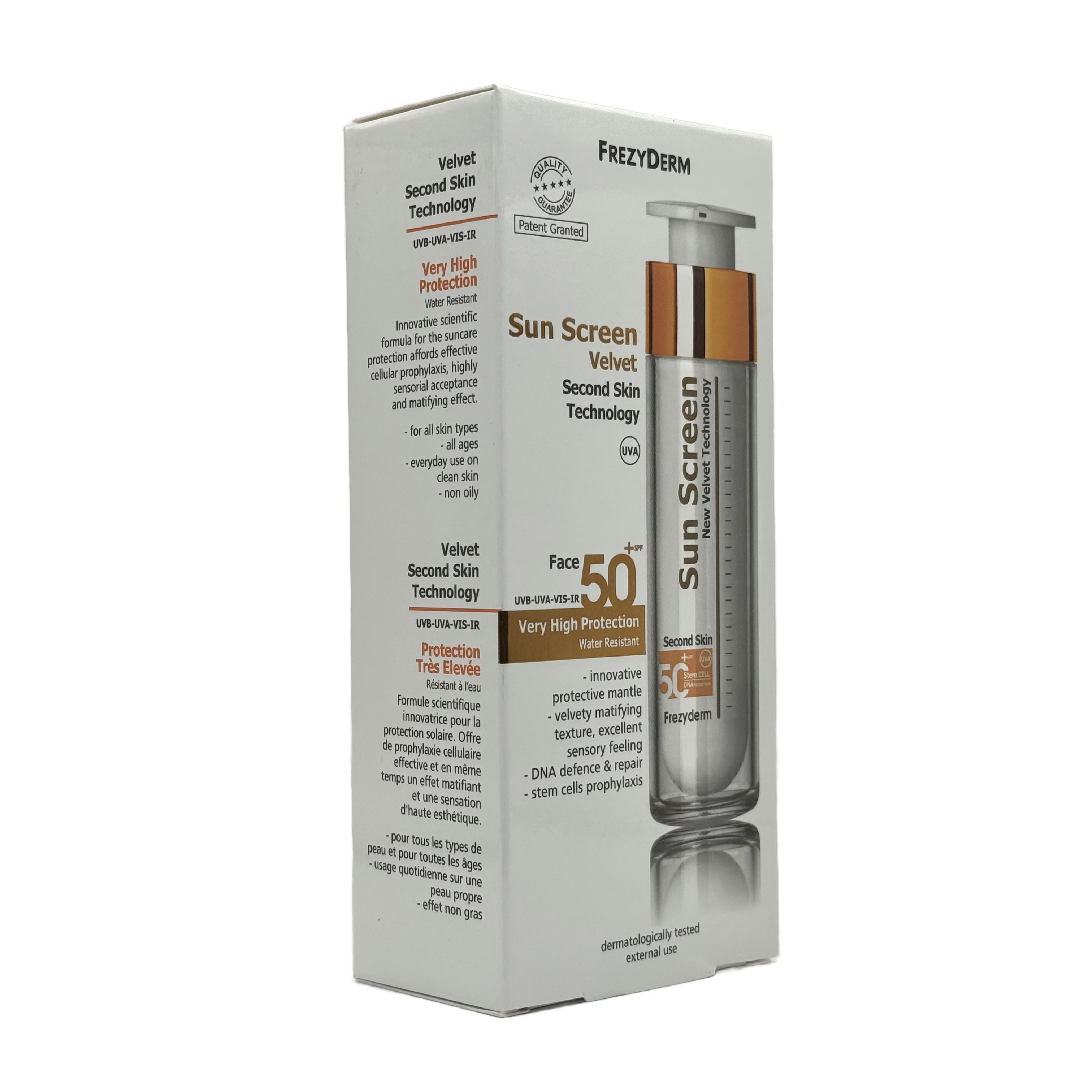 Frezyderm Sun Screen Velvet Face SPF50+ 50ml - فريزيديرم صن سكرين فيلفت للوجه SPF50+ 50 مل