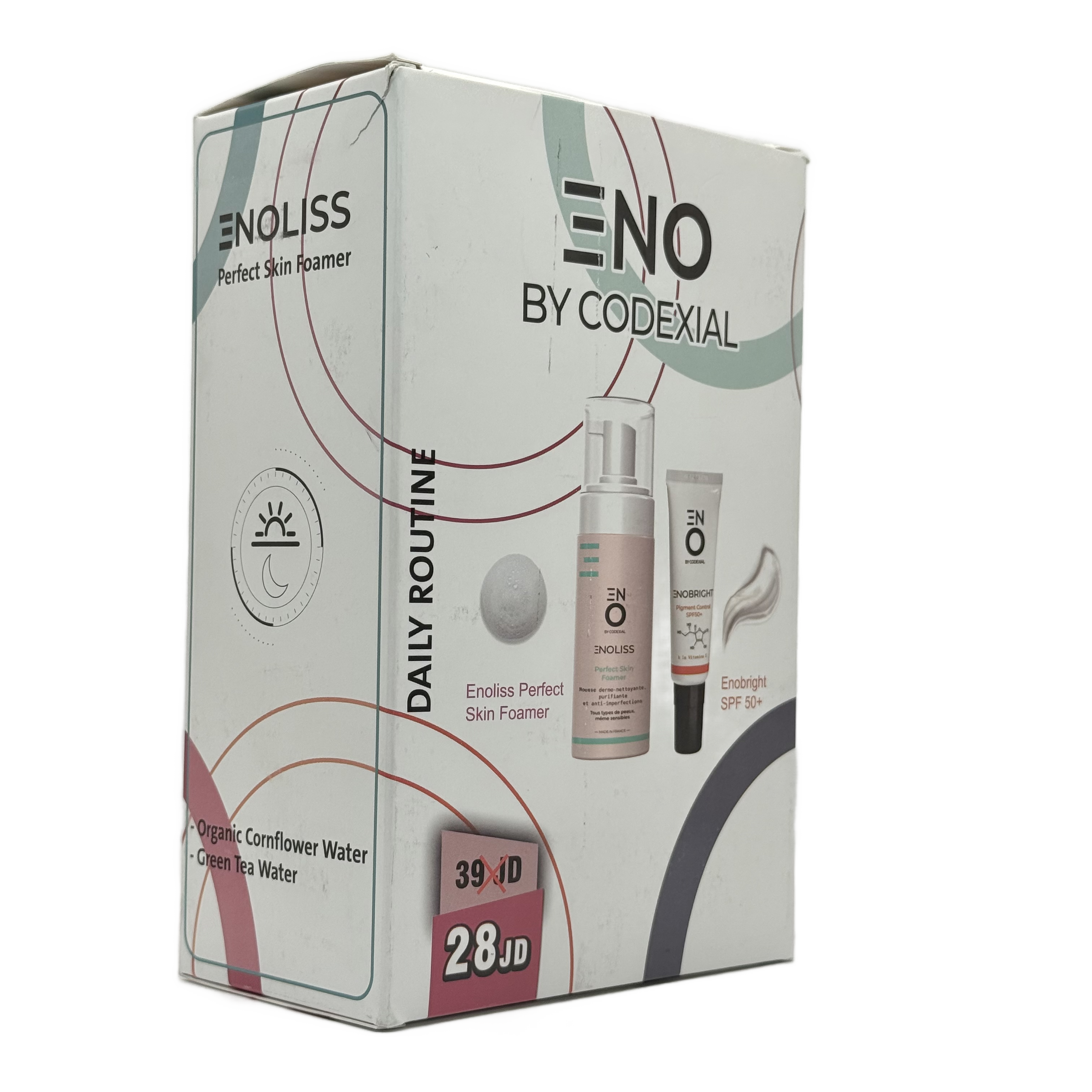 Codexial Enoliss Perfect Skin Foamer 150ml + Enobright Pigment Control SPF50+ 30ml - كوديكسيل إنوليس بيرفكت سكين فومر 150 مل + إينوبرايت بيجمنت كنترول SPF50+ 30 مل