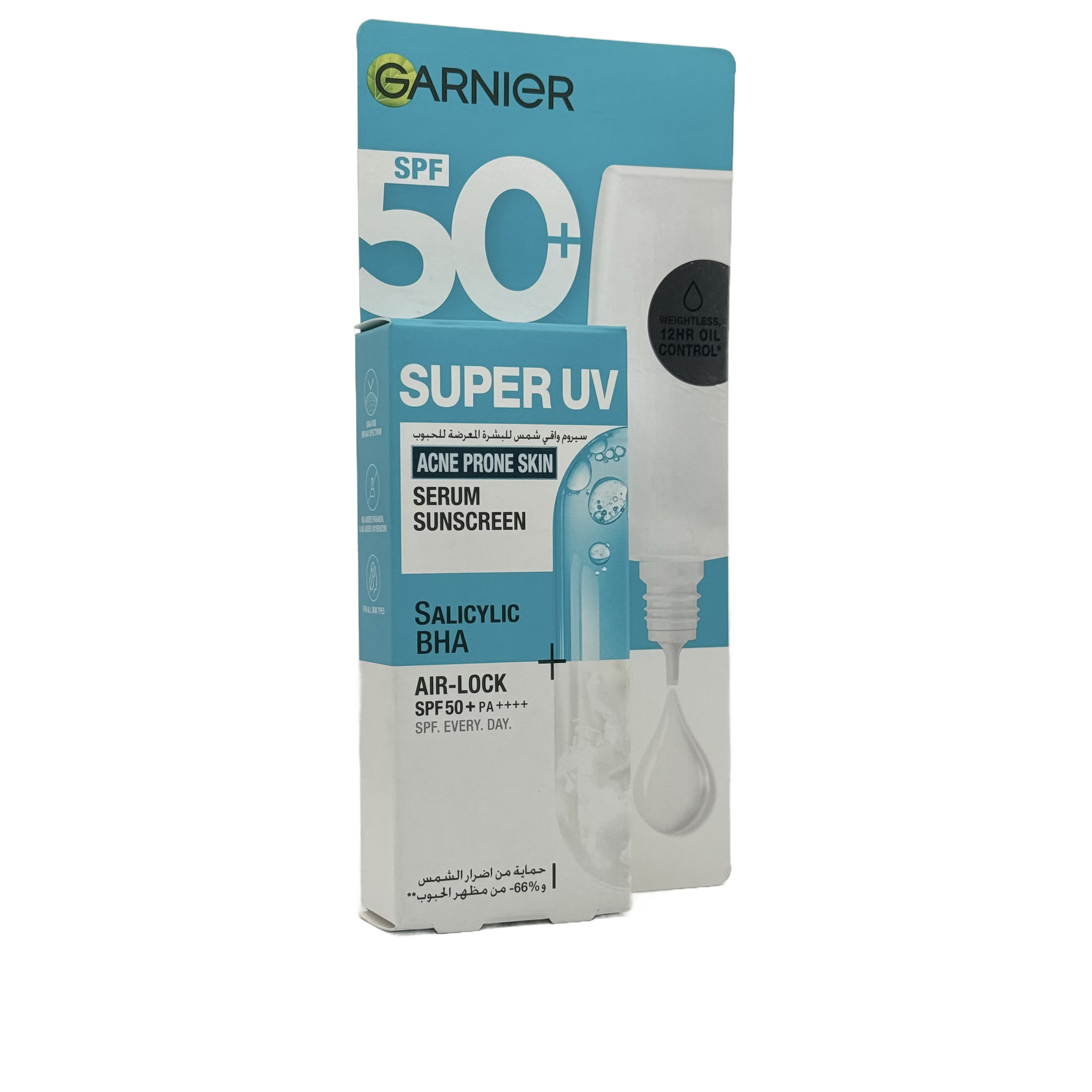 Garnier SkinActive SuperUV Anti Acne SPF50+ 30ml - غارنييه سكين أكتيف سوبر يو في مضاد لحب الشباب SPF50+ 30 مل