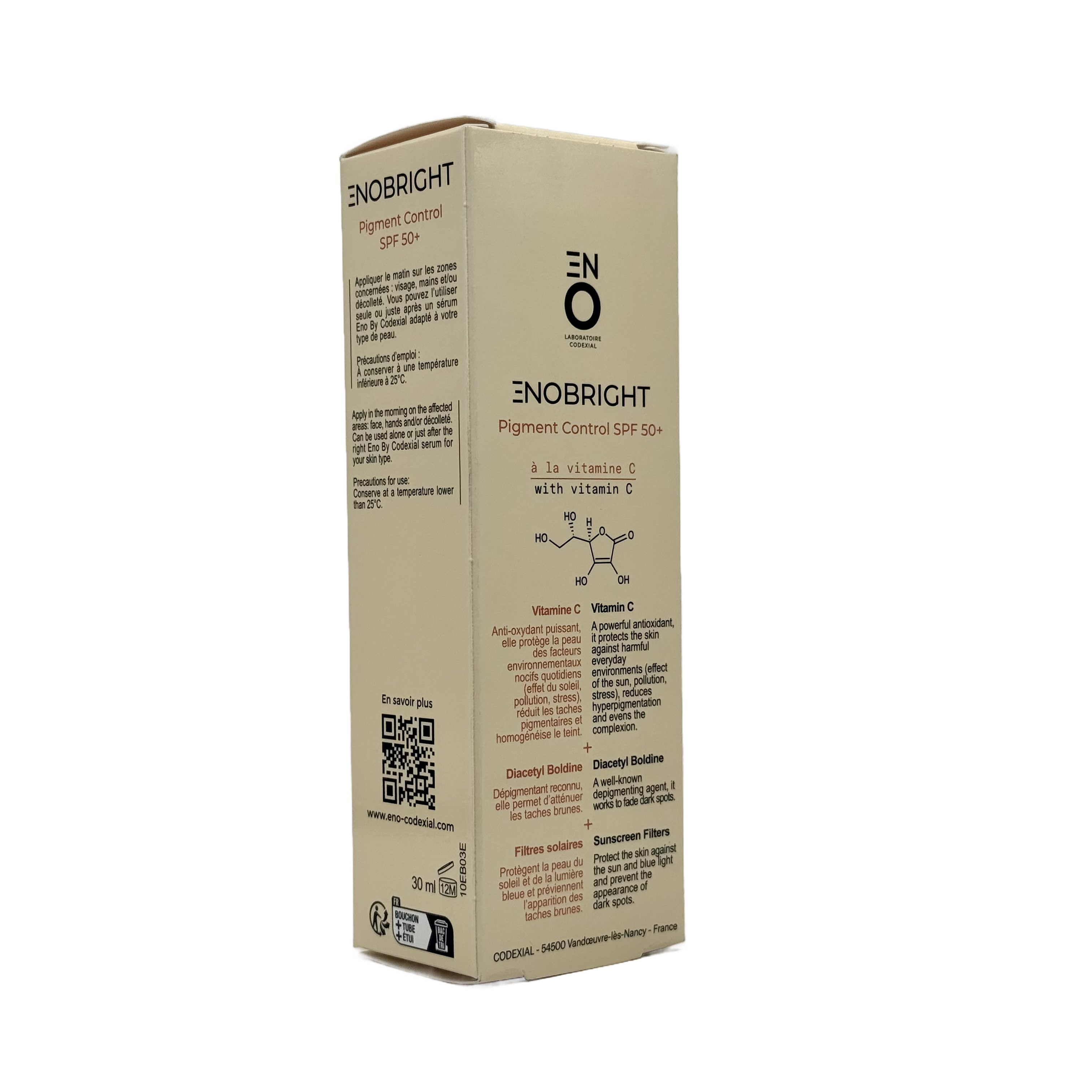 Codexial Enobright Pigment Control SPF50+ 30ml - كوديكسيل إينوبرايت بيجمنت كنترول SPF50+ 30 مل